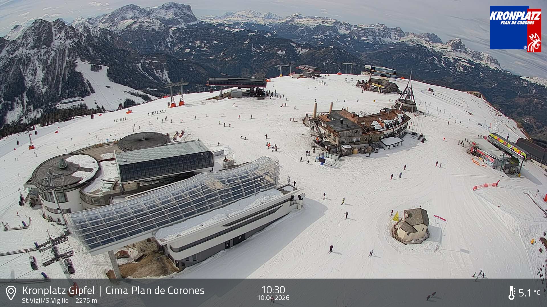 Archiv Foto Webcam Kronplatz - St. Vigil, Südtirol
