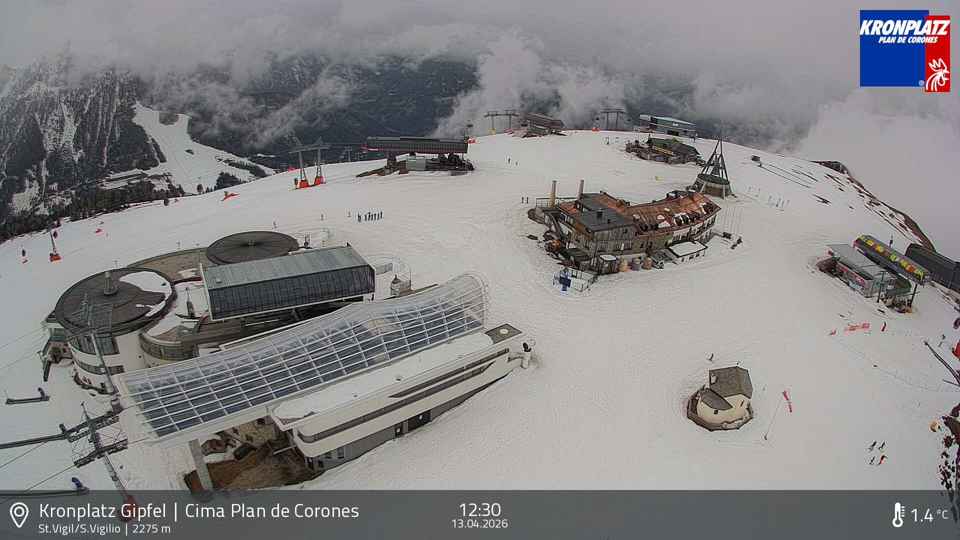 Archiv Foto Webcam Kronplatz - St. Vigil, Südtirol