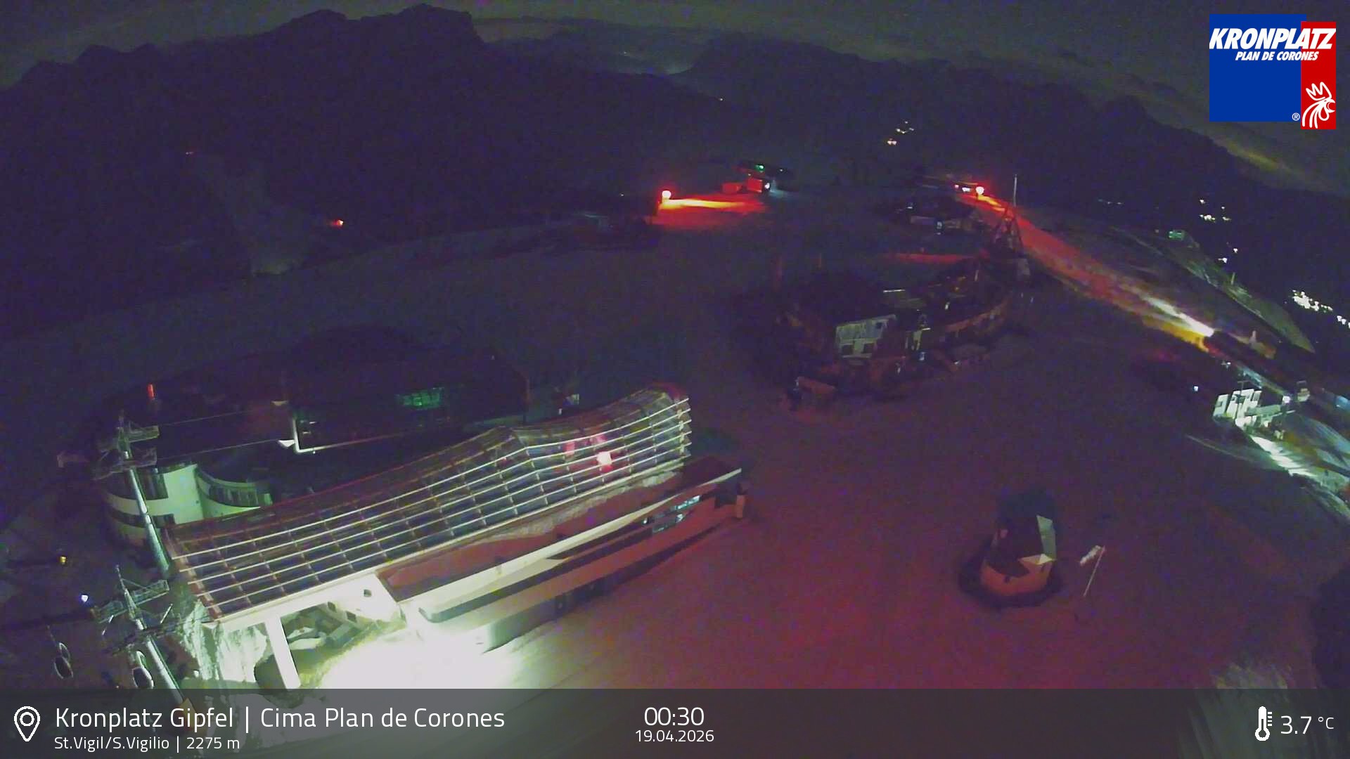 Archived image Webcam Kronplatz - San Vigilio, South Tyrol