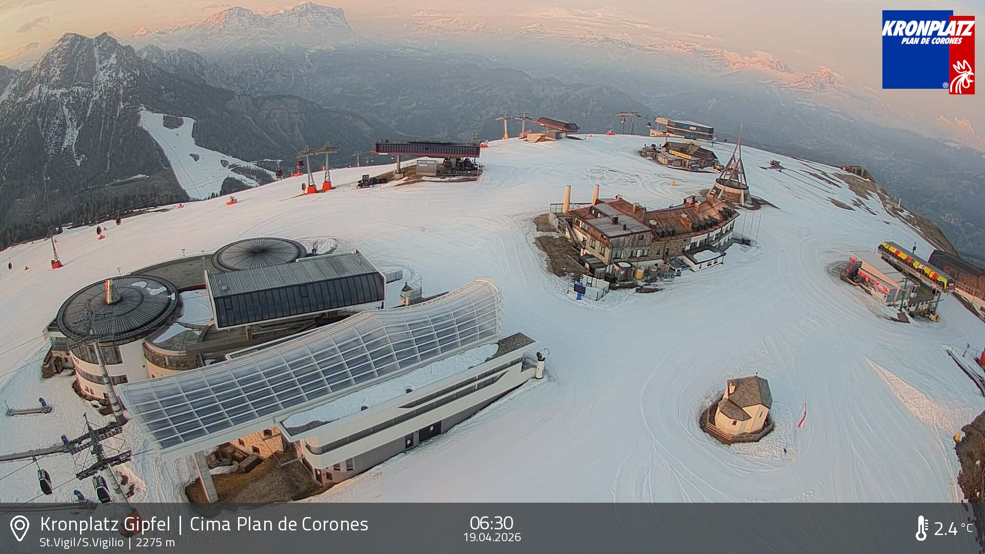 Archiv Foto Webcam Kronplatz - St. Vigil, Südtirol