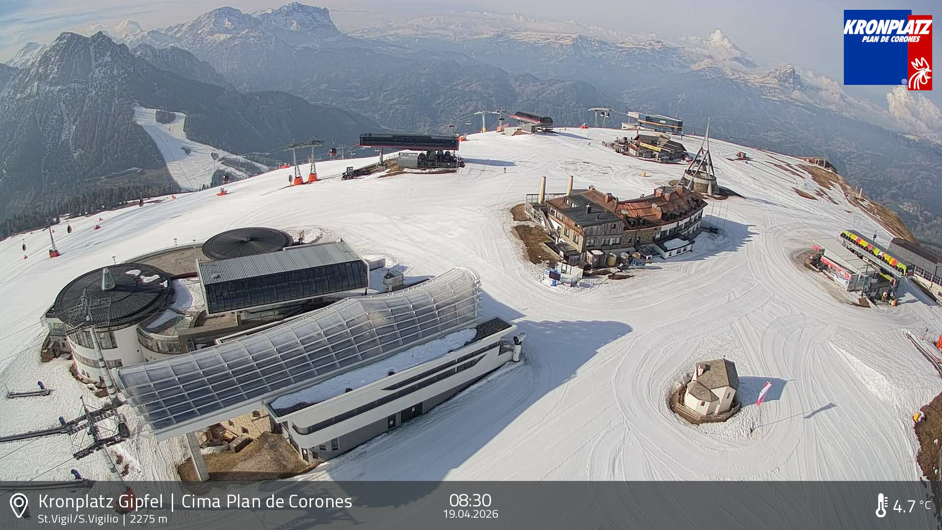 Archiv Foto Webcam Kronplatz - St. Vigil, Südtirol