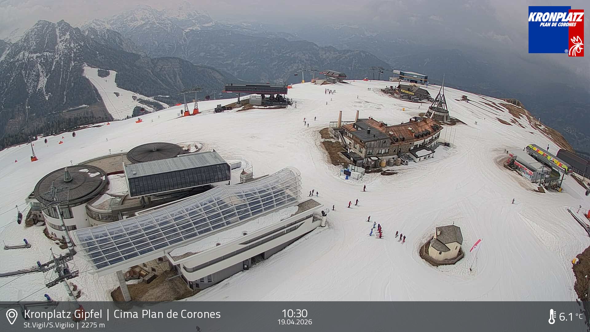 Archiv Foto Webcam Kronplatz - St. Vigil, Südtirol