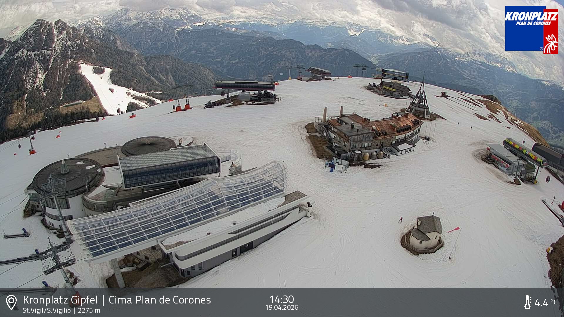 Archiv Foto Webcam Kronplatz - St. Vigil, Südtirol
