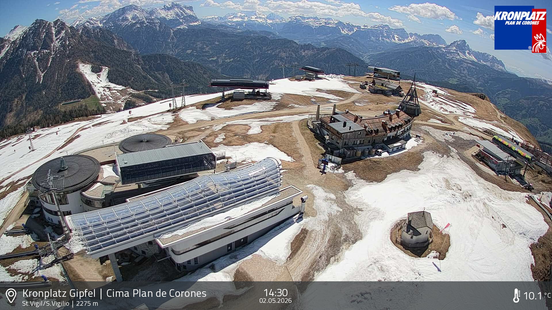 Archiv Foto Webcam Kronplatz - St. Vigil, Südtirol