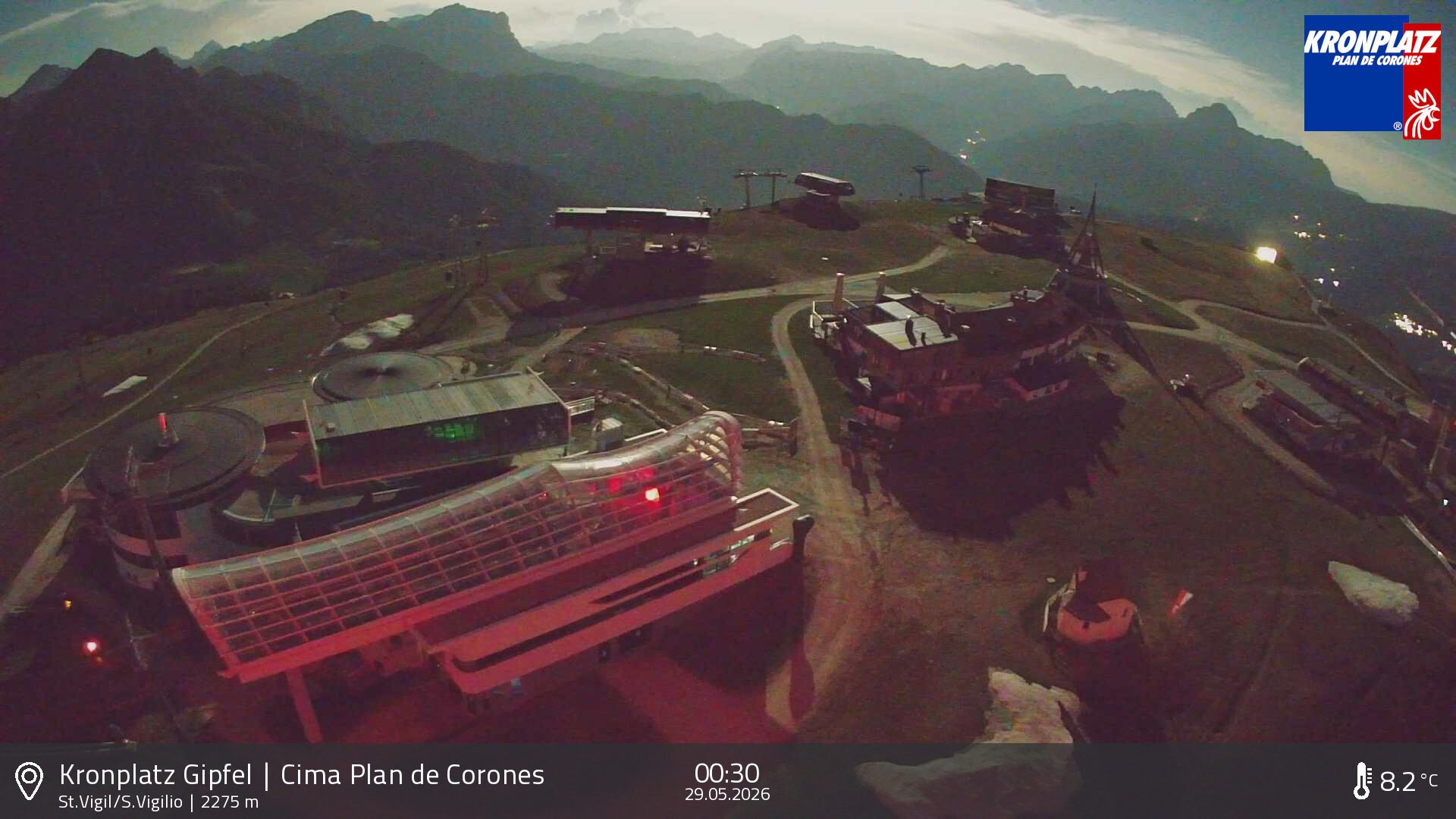 Archived image Webcam Kronplatz - San Vigilio, South Tyrol