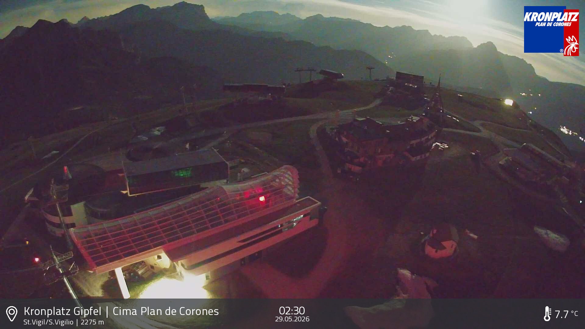 Archived image Webcam Kronplatz - San Vigilio, South Tyrol