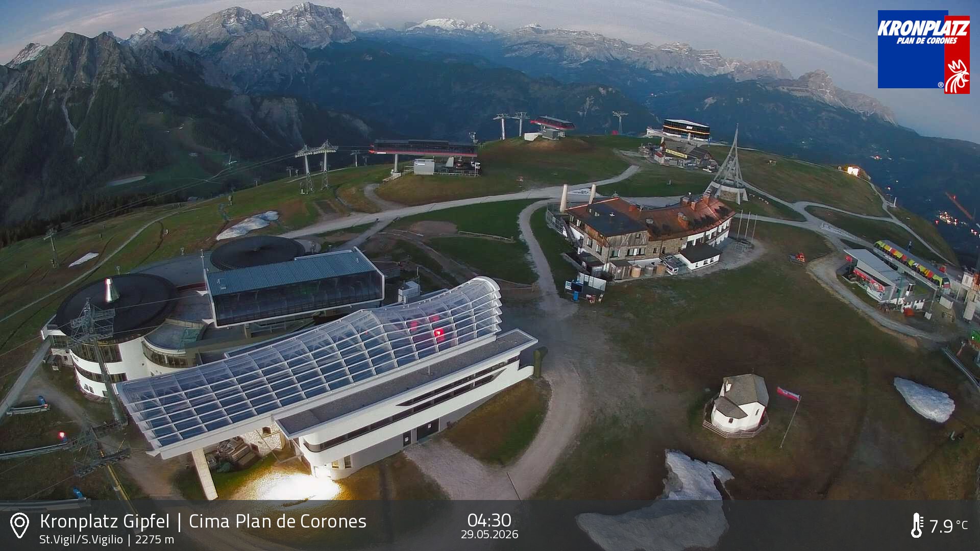 Archived image Webcam Kronplatz - San Vigilio, South Tyrol
