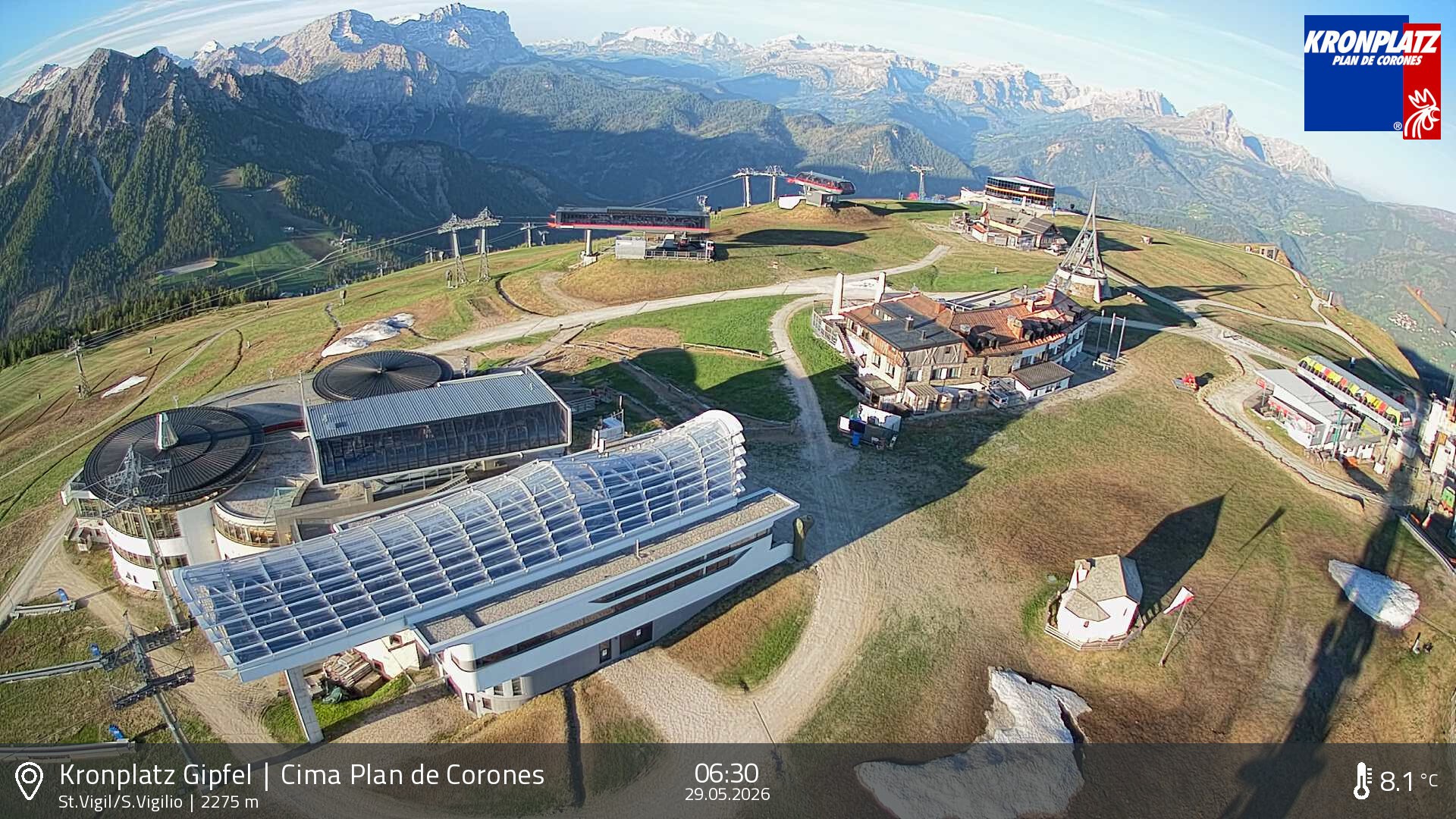 Archived image Webcam Kronplatz - San Vigilio, South Tyrol