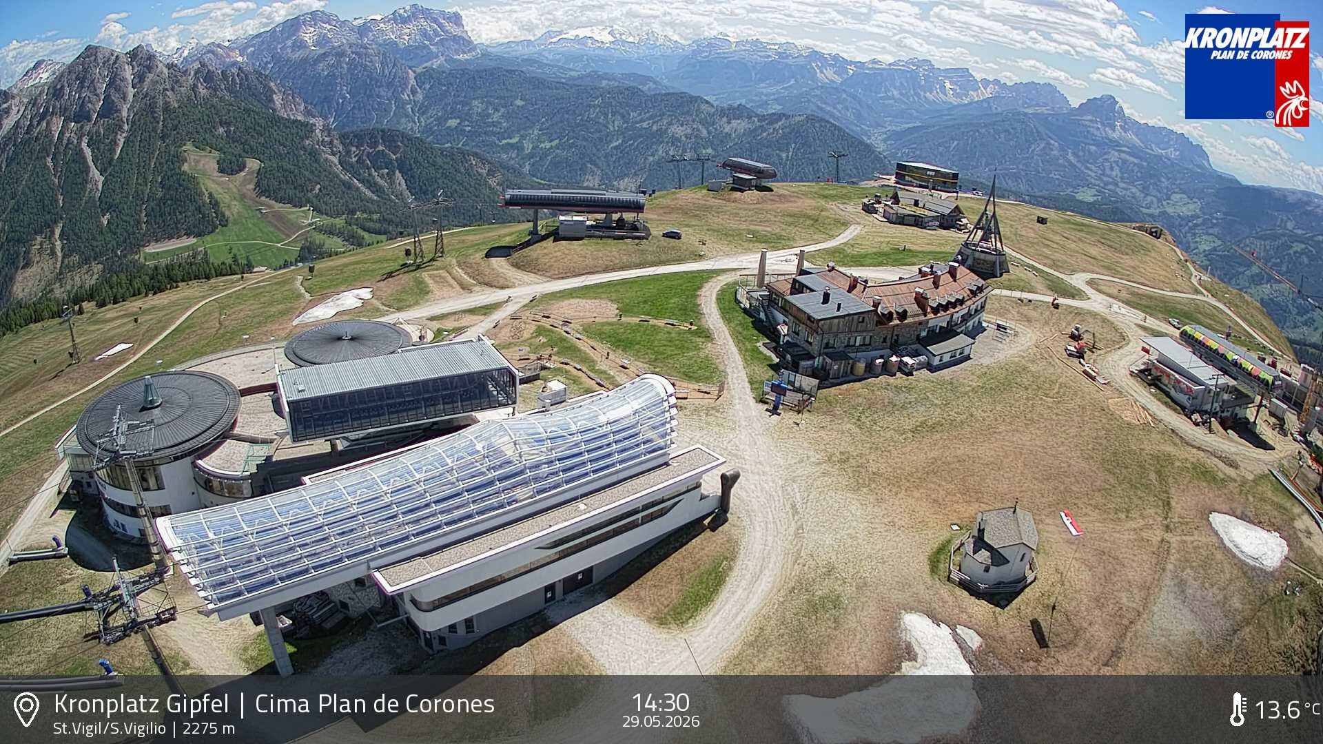 Archived image Webcam Kronplatz - San Vigilio, South Tyrol