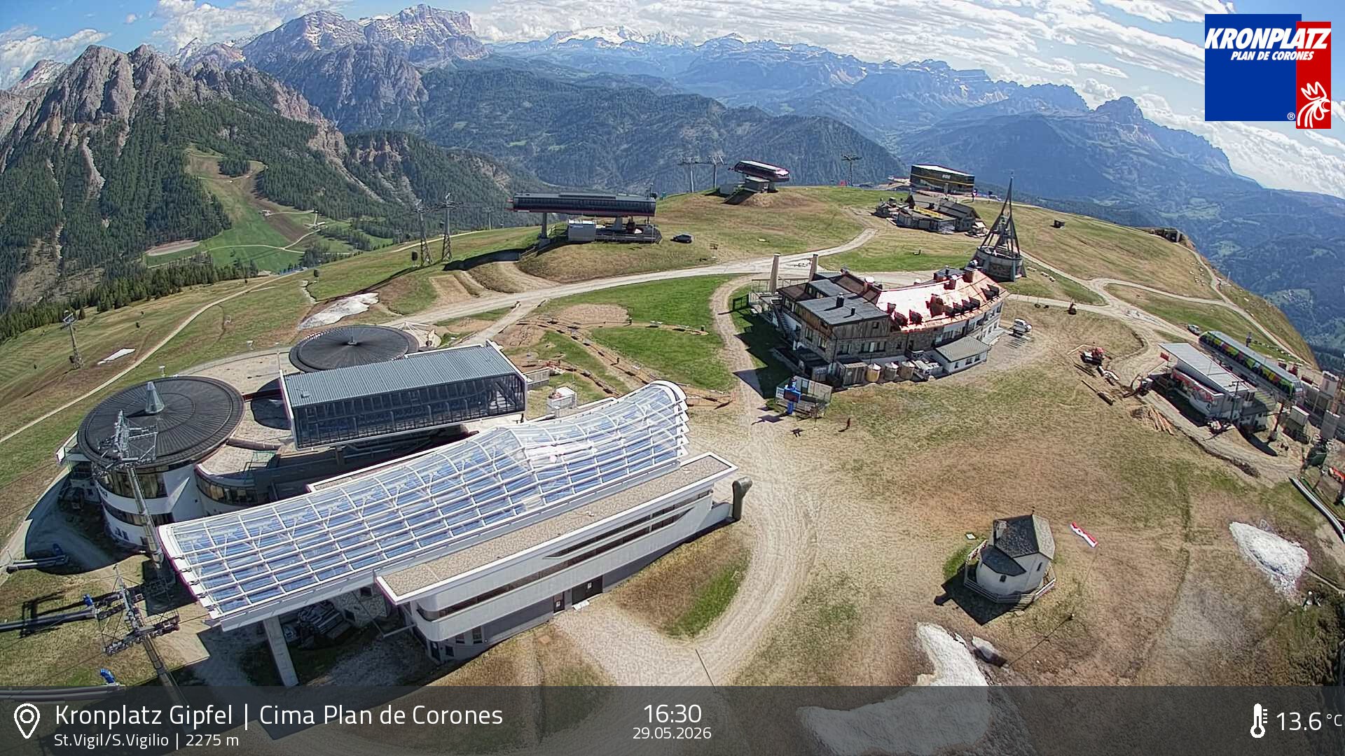 Archived image Webcam Kronplatz - San Vigilio, South Tyrol