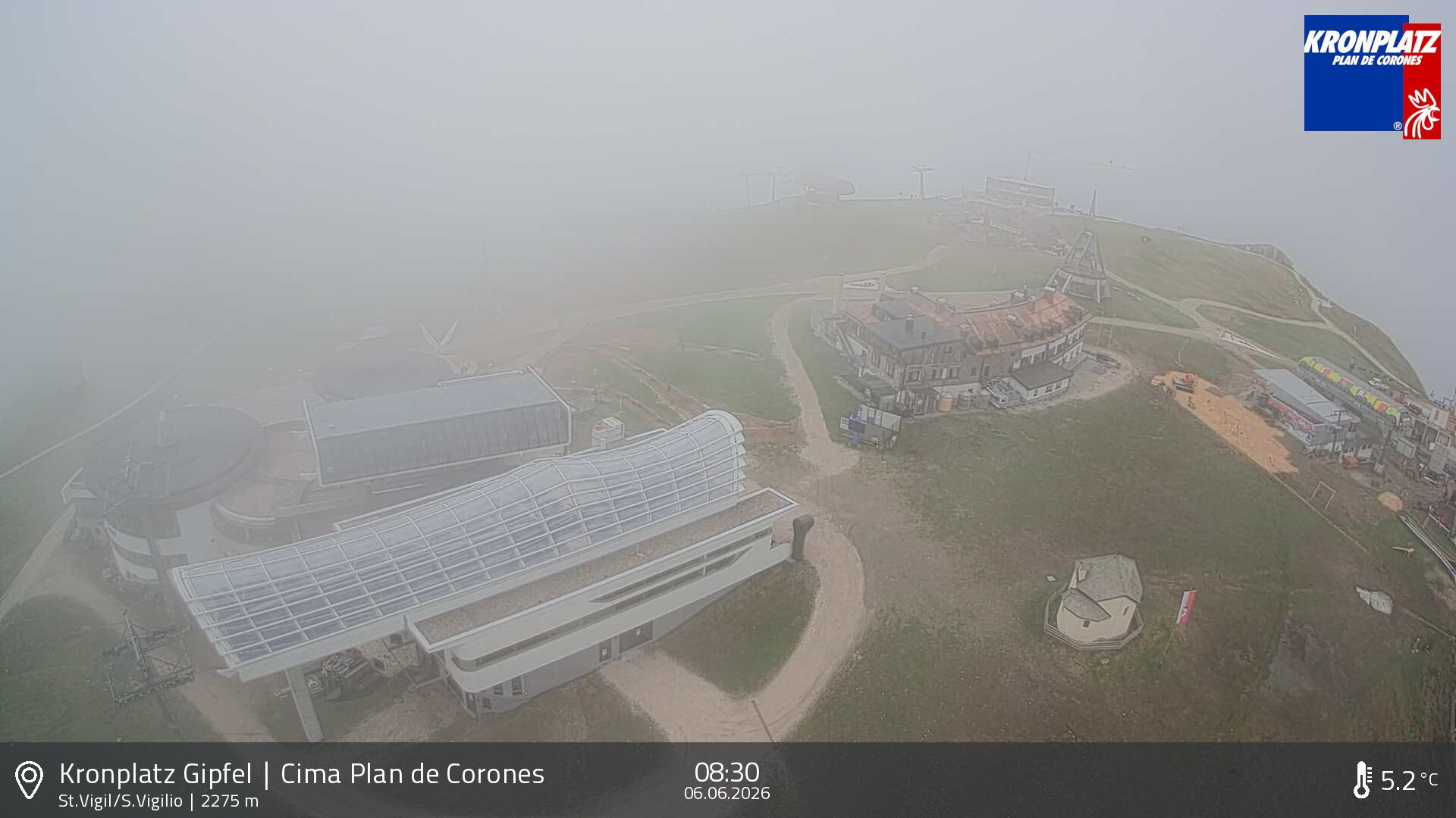 Archived image Webcam Kronplatz - San Vigilio, South Tyrol