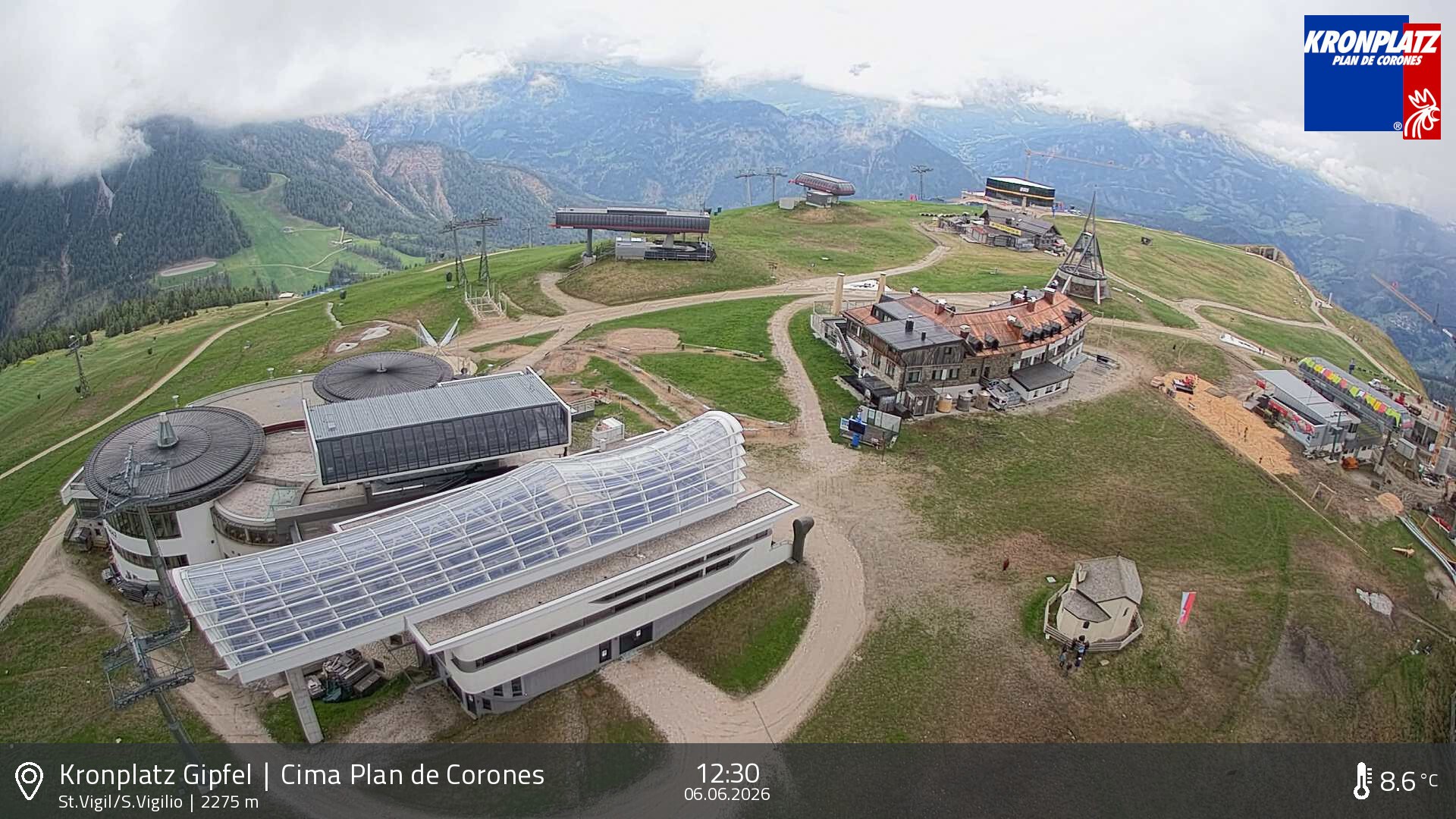 Archived image Webcam Kronplatz - San Vigilio, South Tyrol