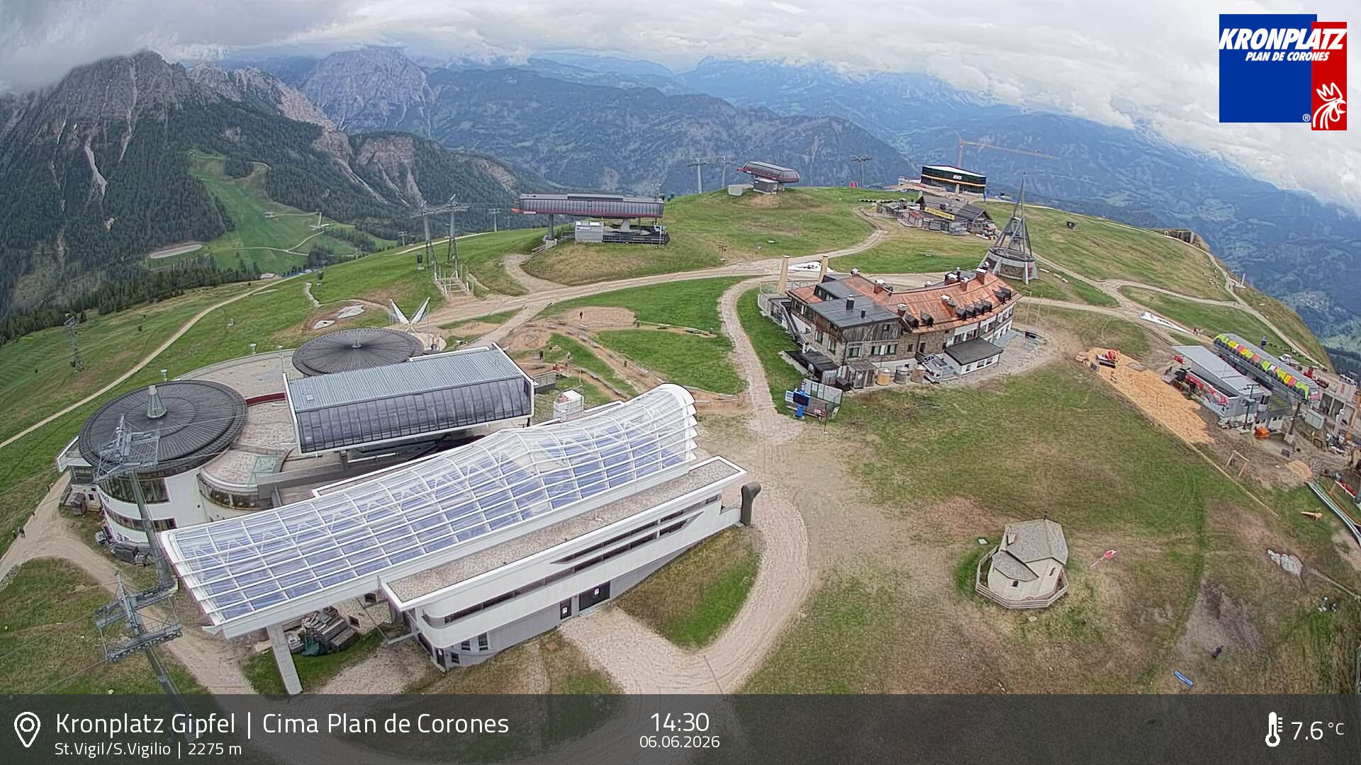 Archived image Webcam Kronplatz - San Vigilio, South Tyrol