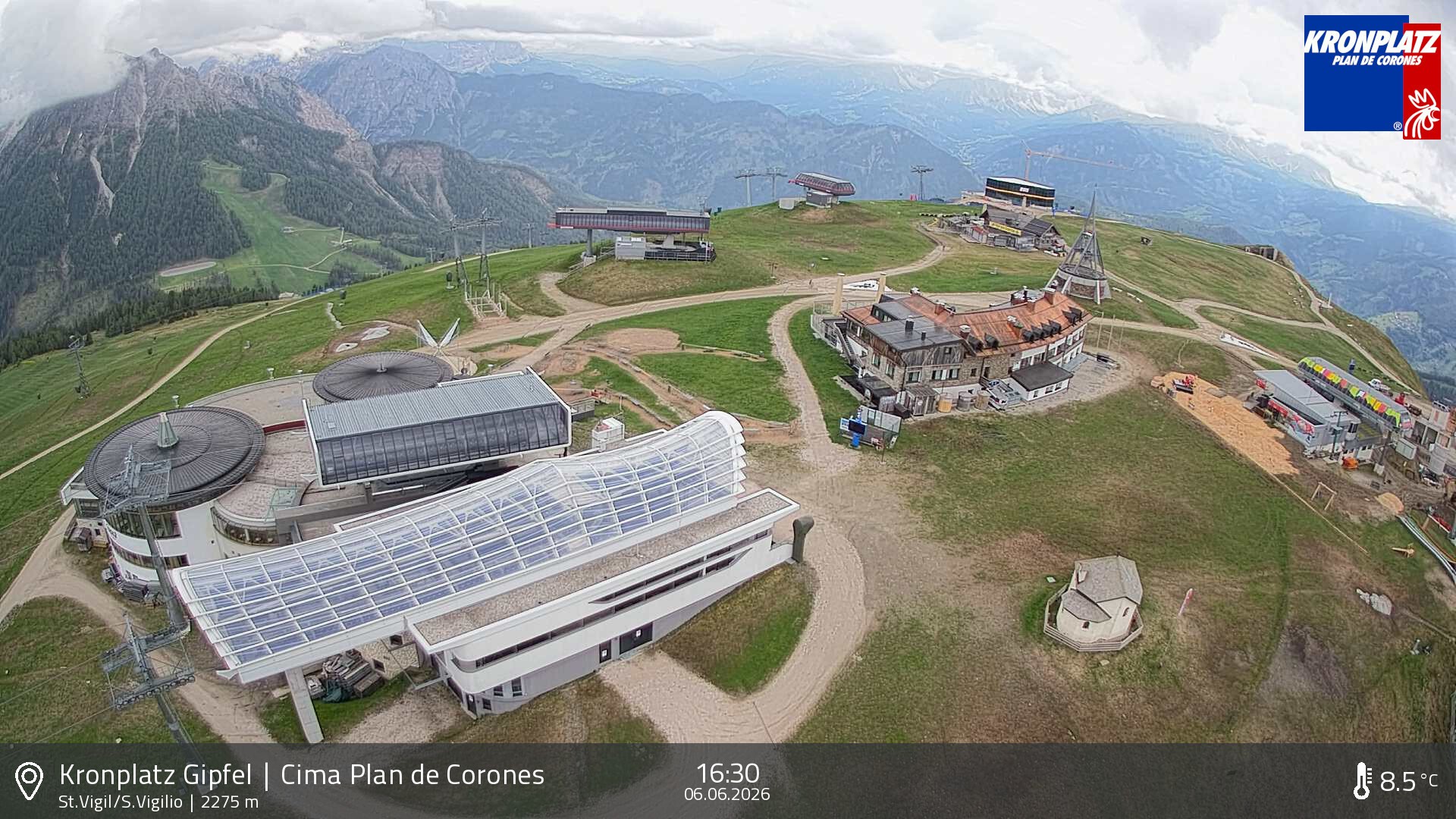 Archived image Webcam Kronplatz - San Vigilio, South Tyrol
