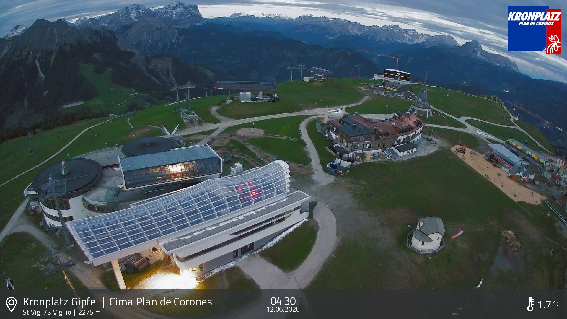 Archived image Webcam Kronplatz - San Vigilio, South Tyrol