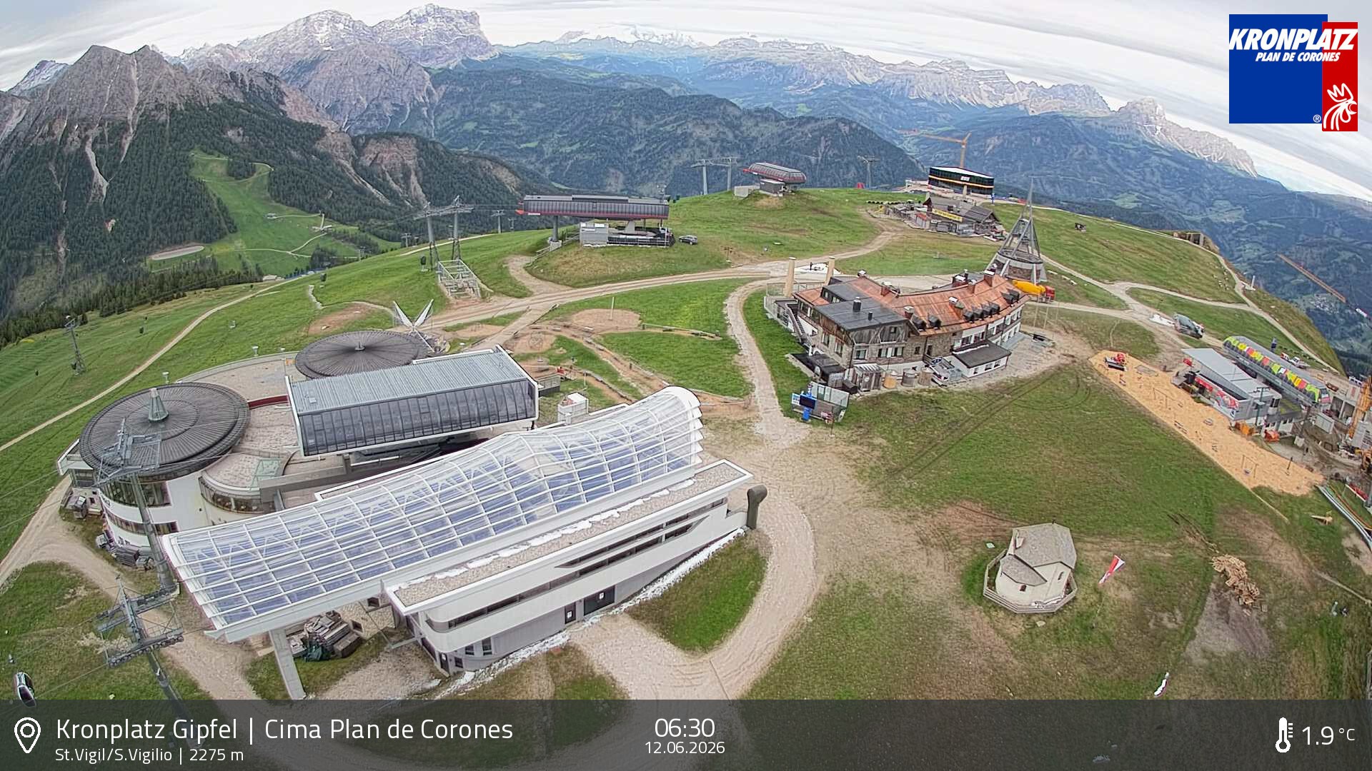 Archived image Webcam Kronplatz - San Vigilio, South Tyrol
