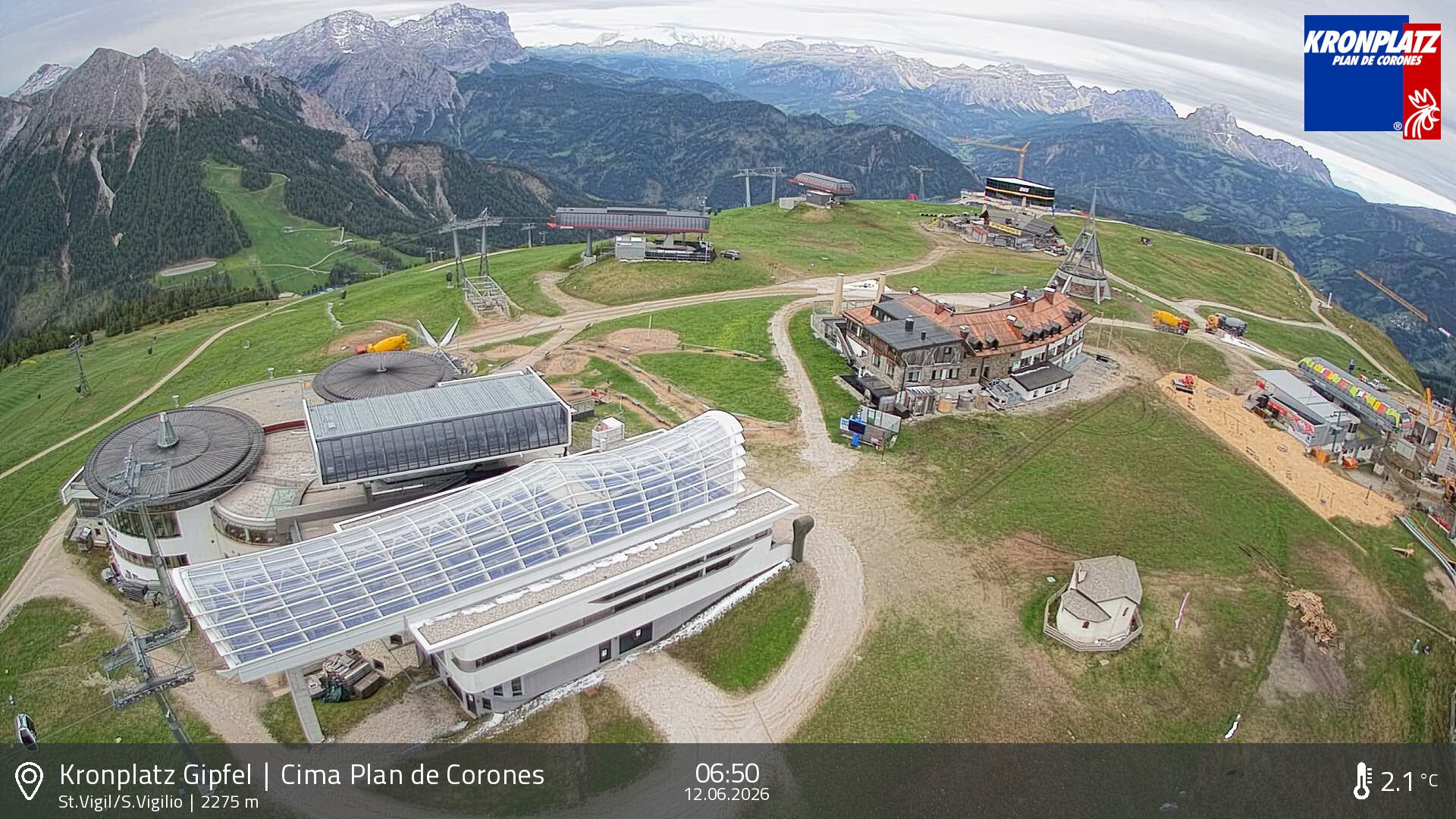 Archived image Webcam Kronplatz - San Vigilio, South Tyrol