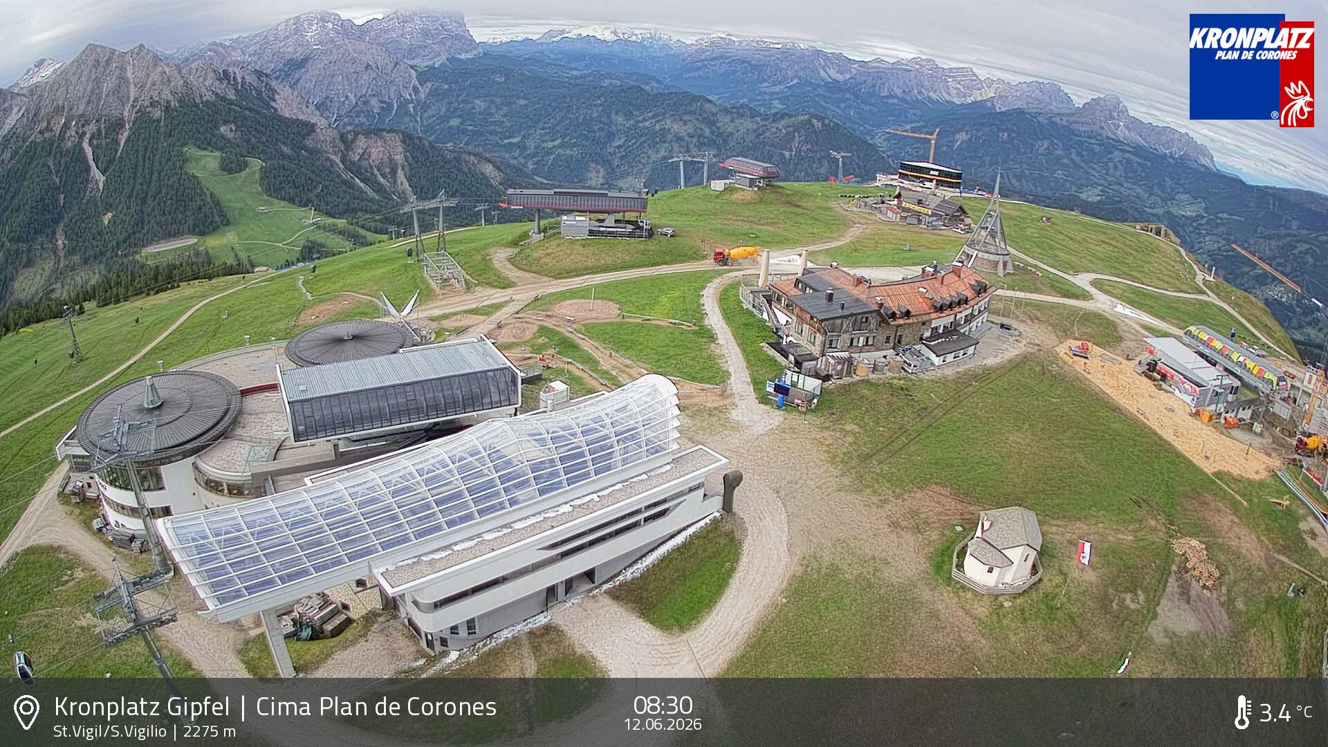 Archived image Webcam Kronplatz - San Vigilio, South Tyrol