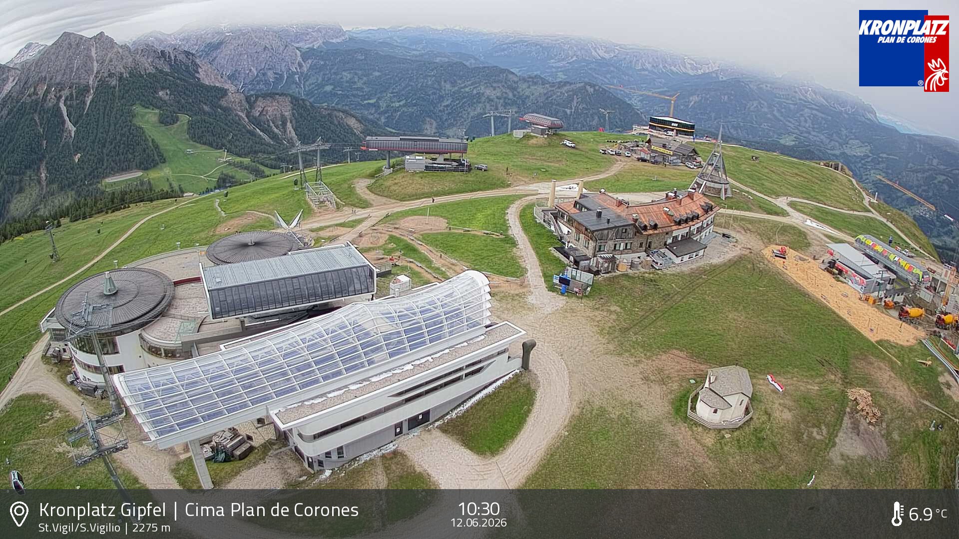 Archived image Webcam Kronplatz - San Vigilio, South Tyrol