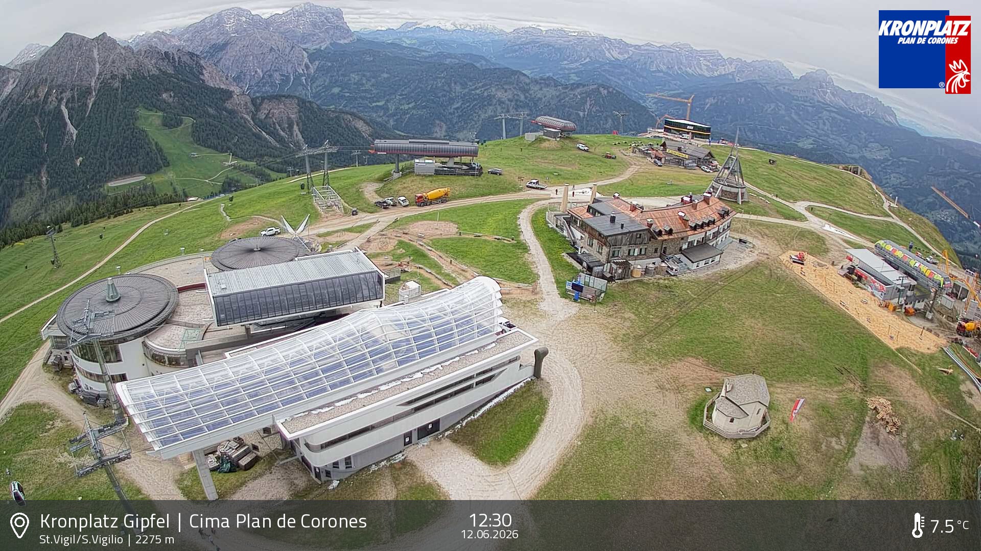 Archived image Webcam Kronplatz - San Vigilio, South Tyrol