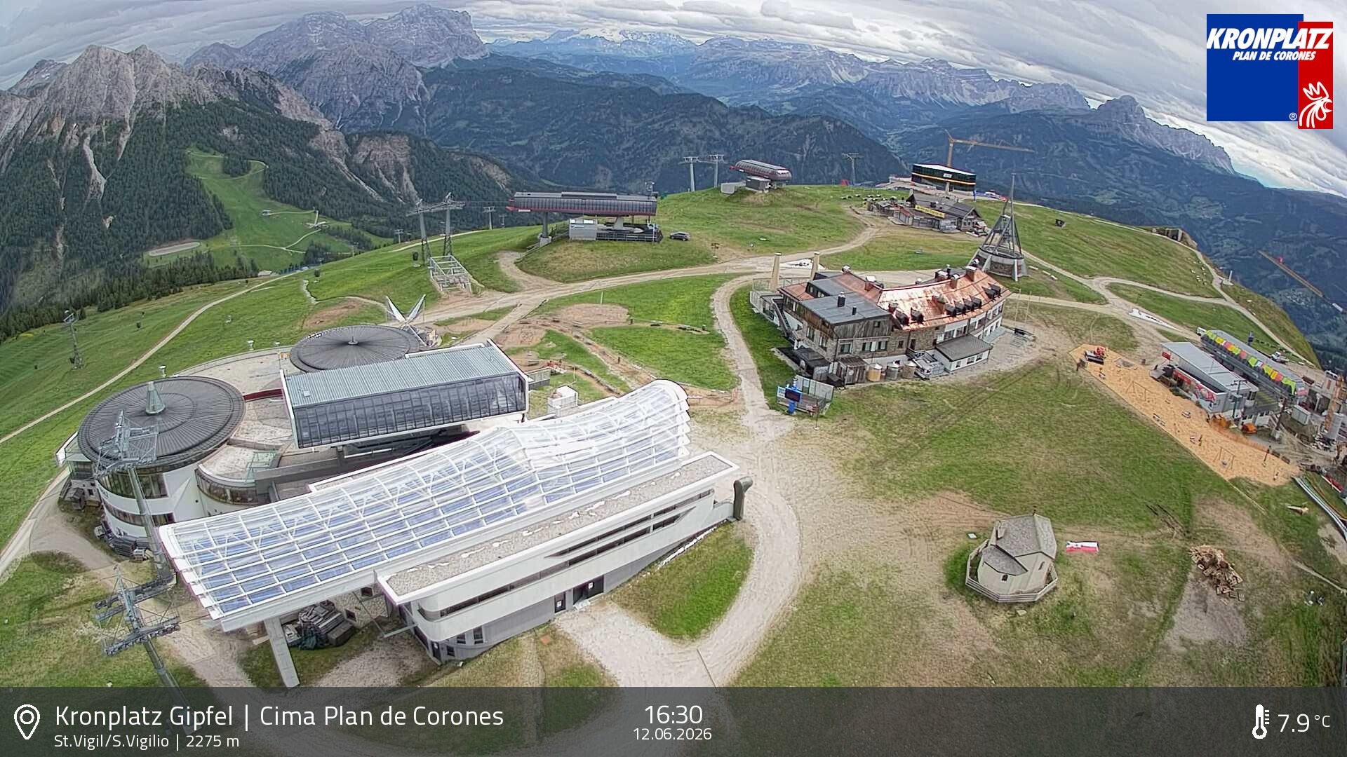 Archived image Webcam Kronplatz - San Vigilio, South Tyrol