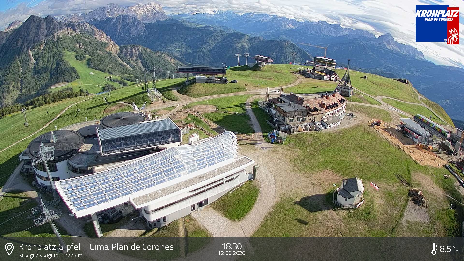Archived image Webcam Kronplatz - San Vigilio, South Tyrol