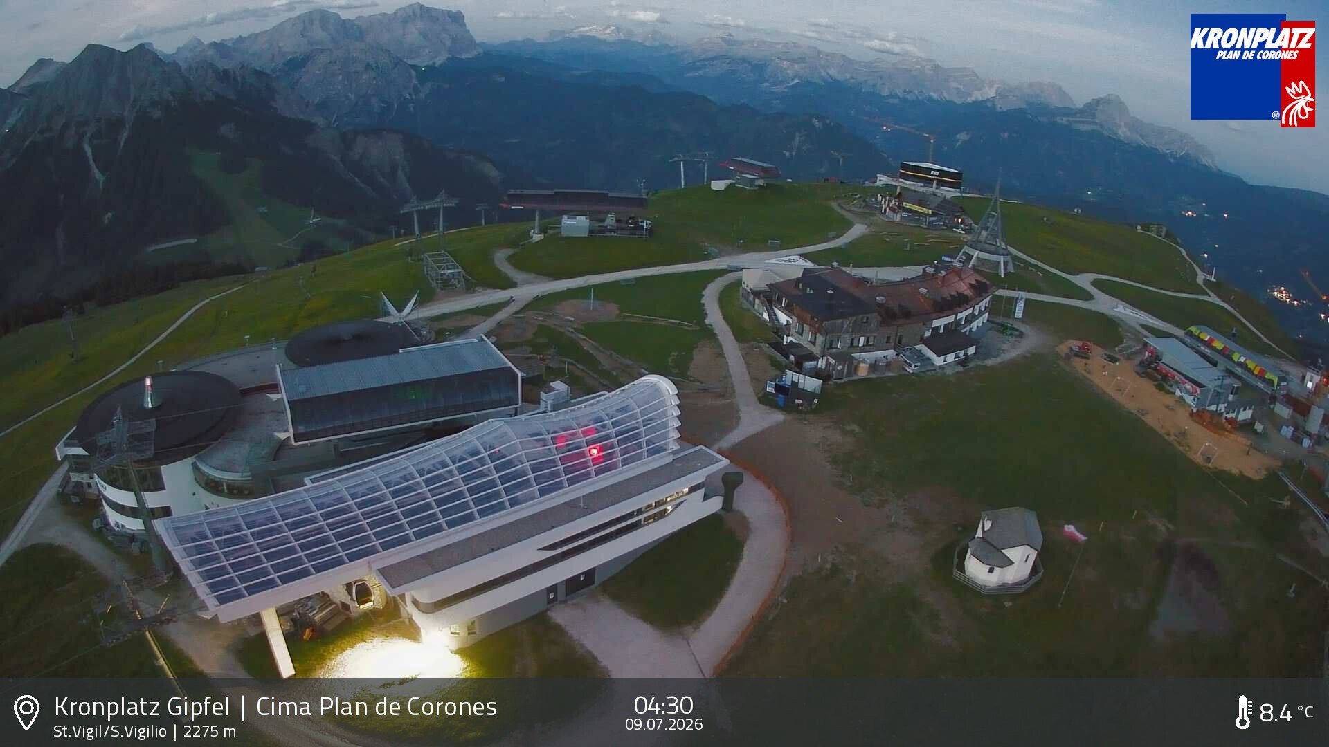 Archived image Webcam Kronplatz - San Vigilio, South Tyrol