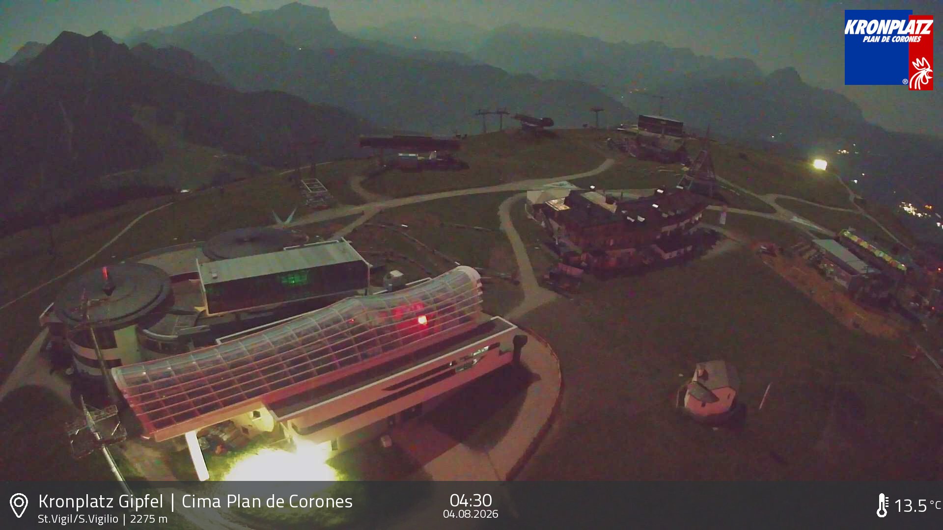 Archived image Webcam Kronplatz - San Vigilio, South Tyrol