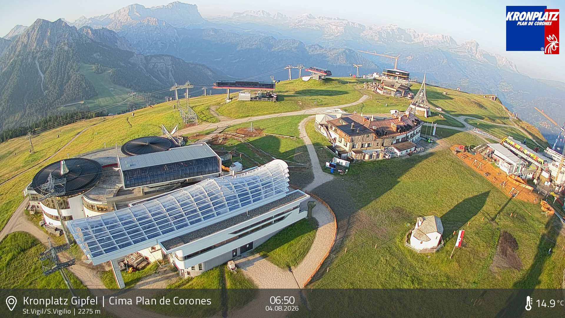 Archived image Webcam Kronplatz - San Vigilio, South Tyrol