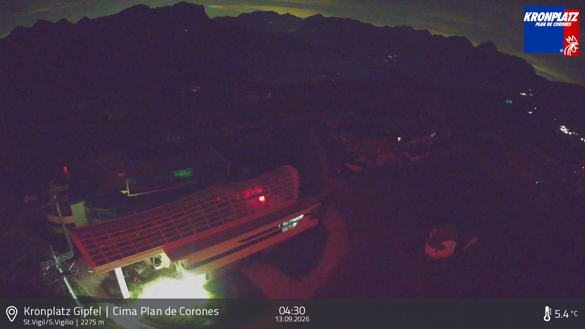 Archived image Webcam Kronplatz - San Vigilio, South Tyrol