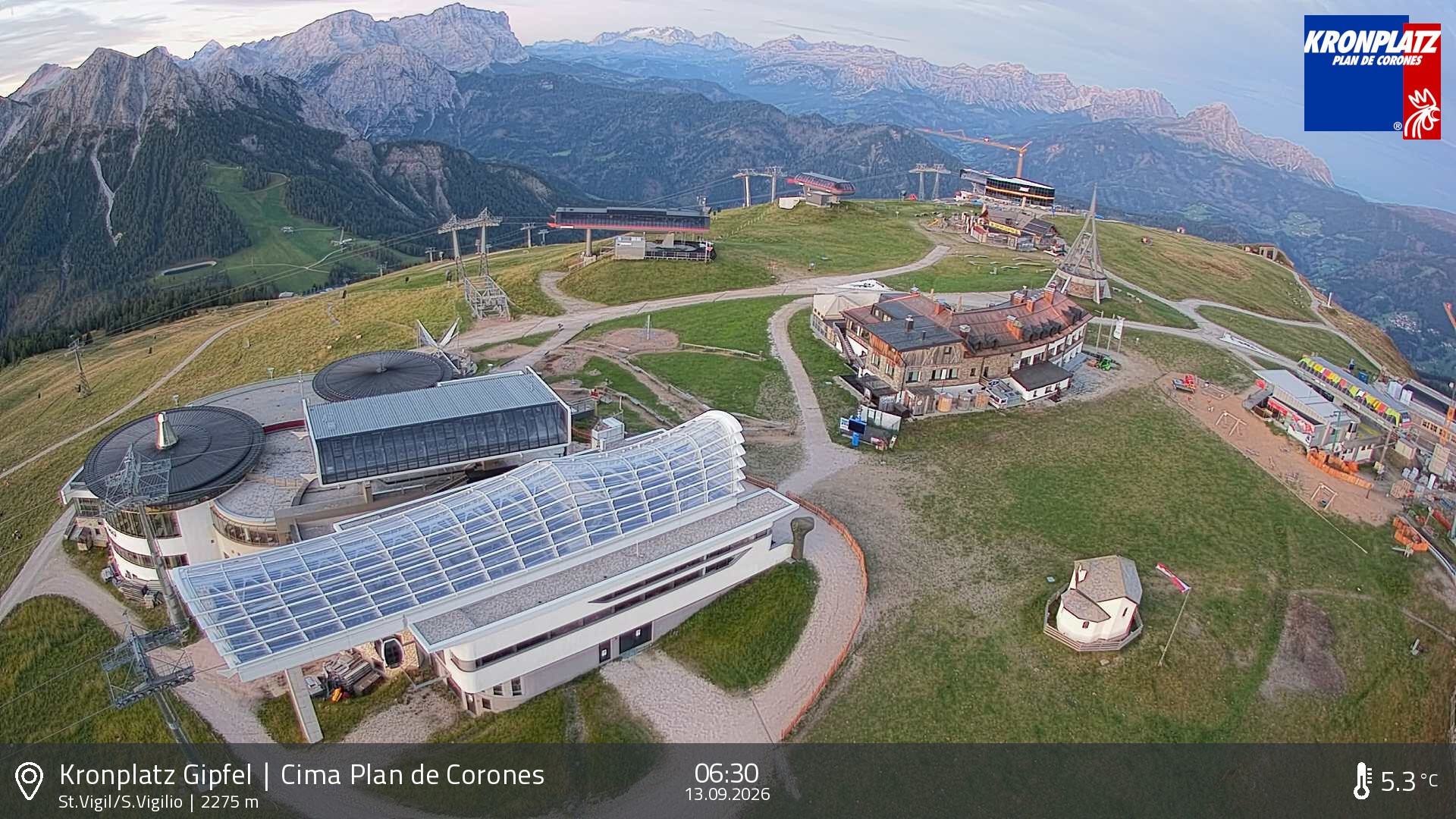 Archived image Webcam Kronplatz - San Vigilio, South Tyrol