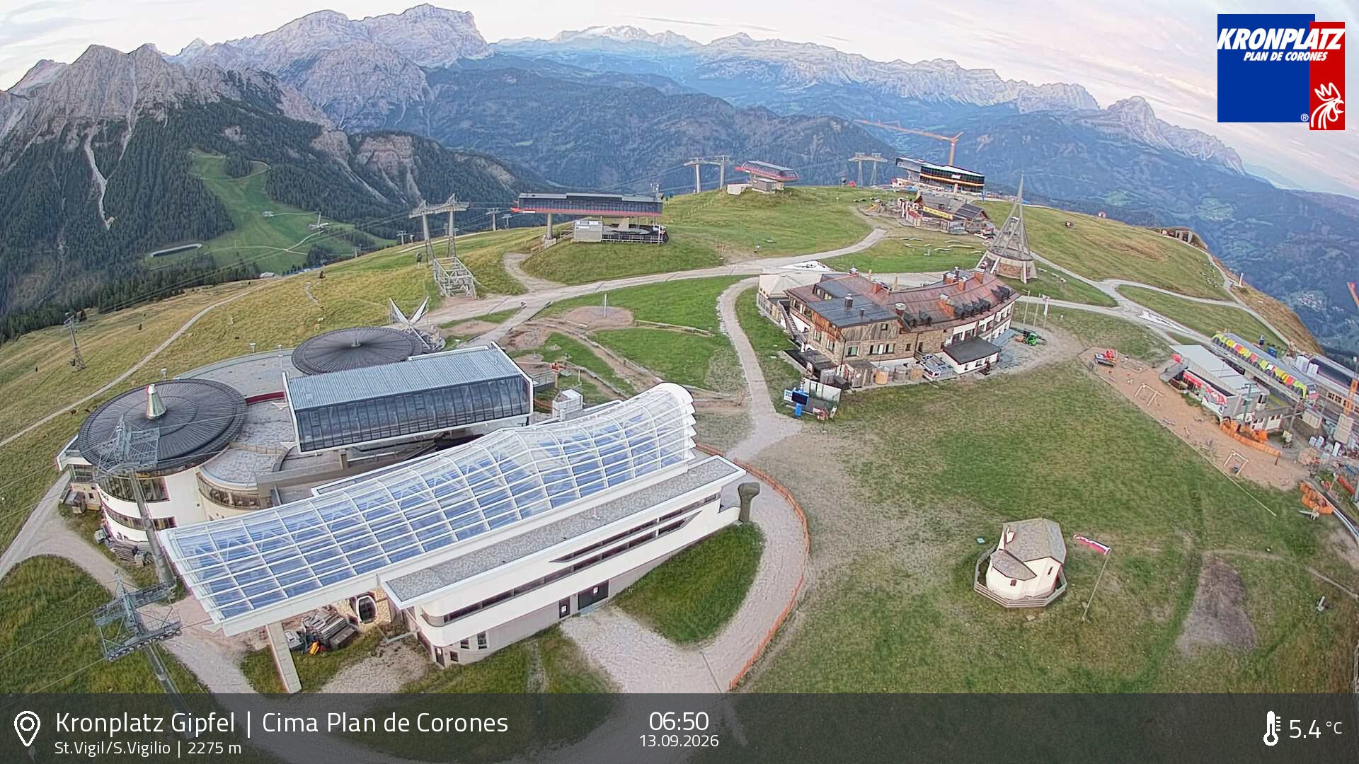 Archived image Webcam Kronplatz - San Vigilio, South Tyrol