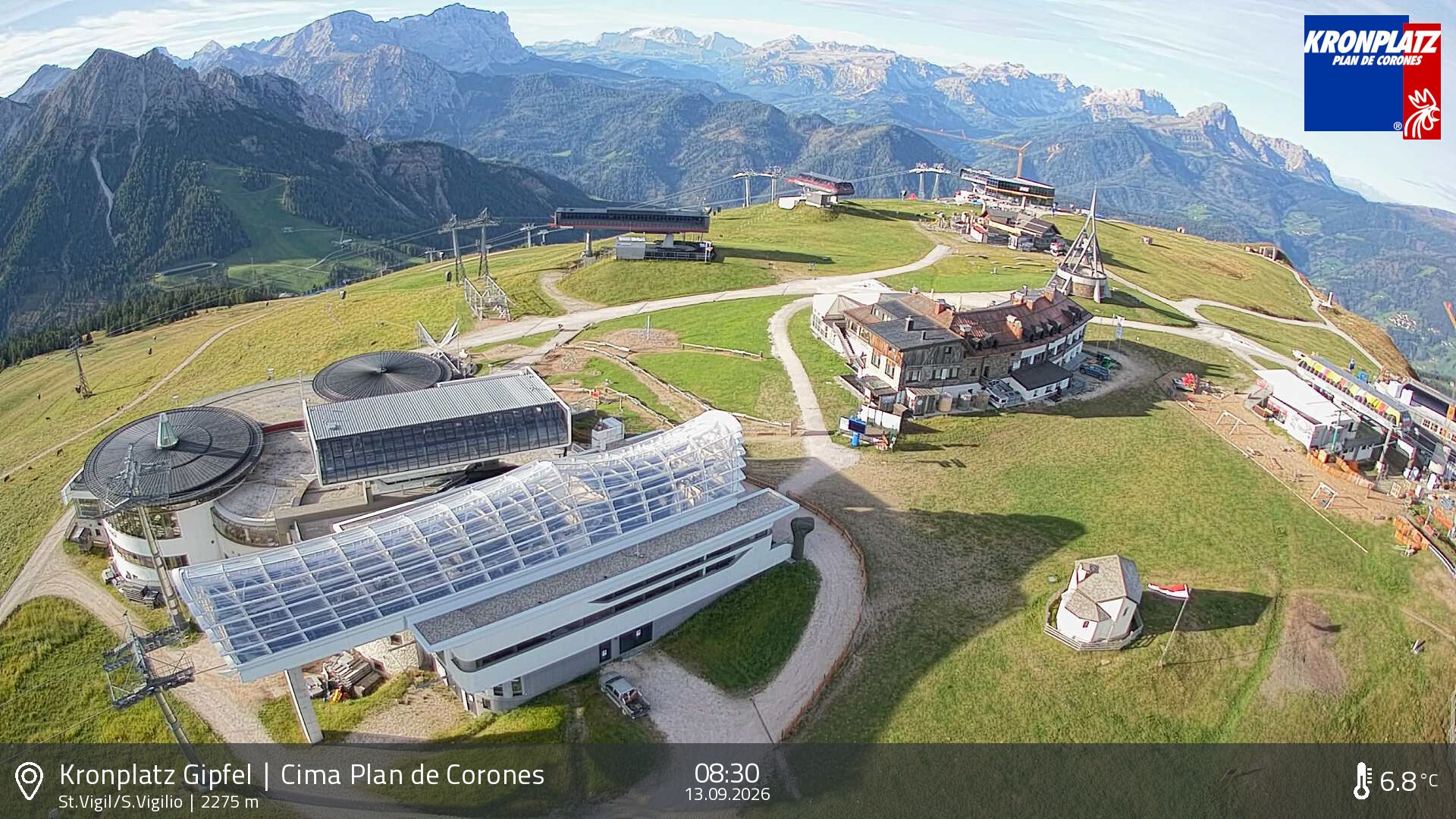 Archived image Webcam Kronplatz - San Vigilio, South Tyrol