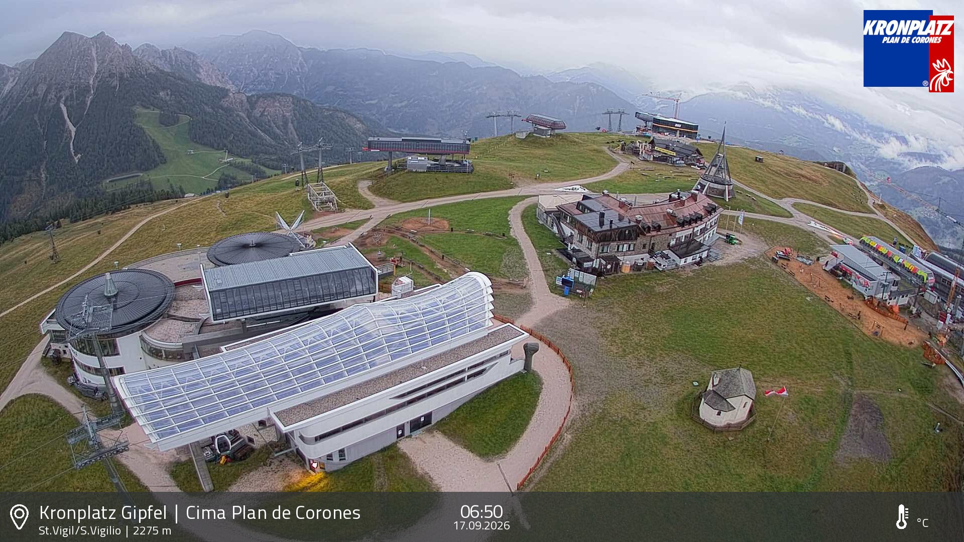 Archived image Webcam Kronplatz - San Vigilio, South Tyrol