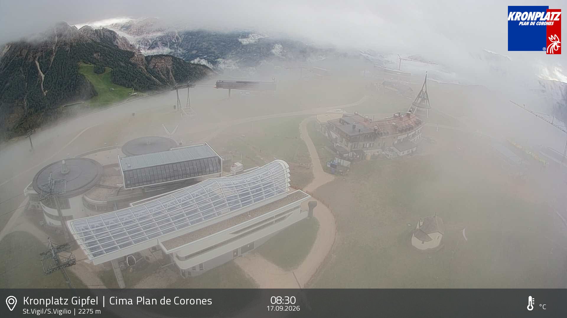 Archived image Webcam Kronplatz - San Vigilio, South Tyrol