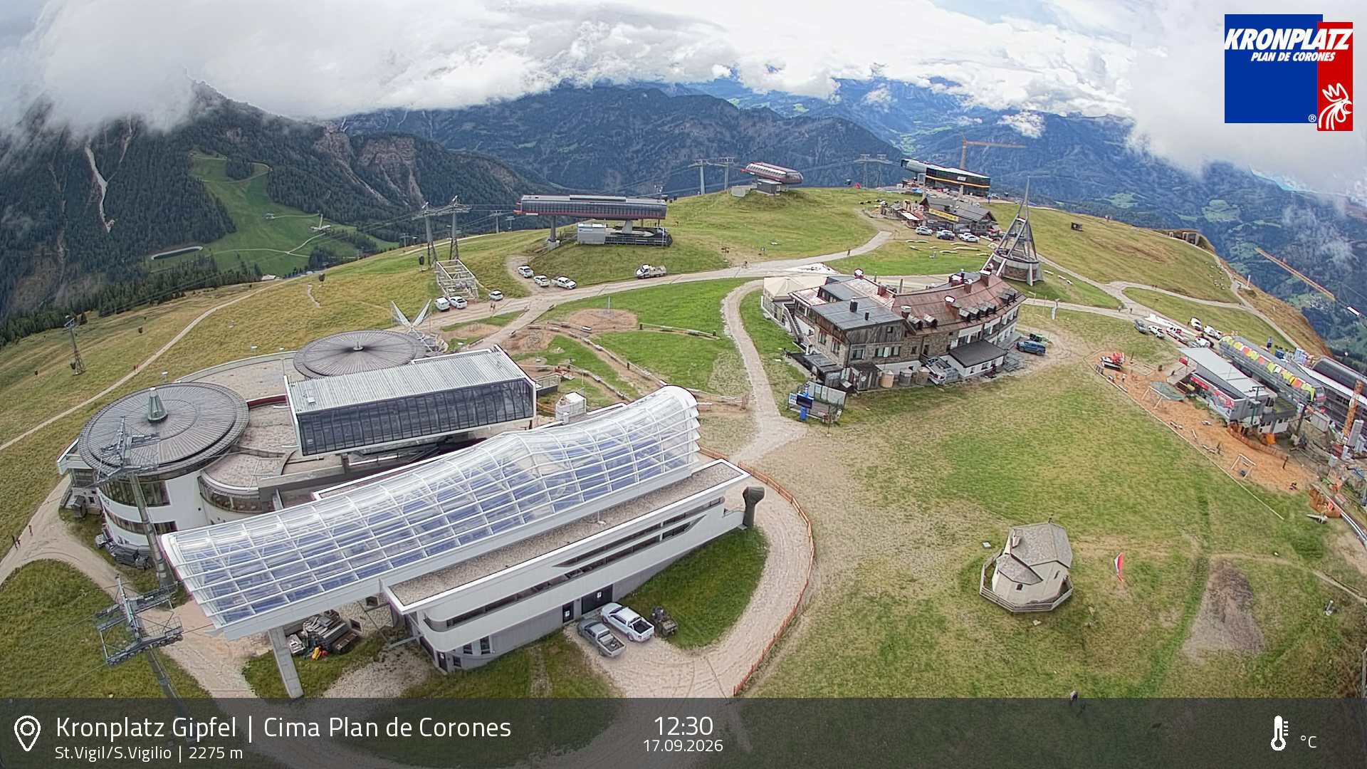 Archived image Webcam Kronplatz - San Vigilio, South Tyrol