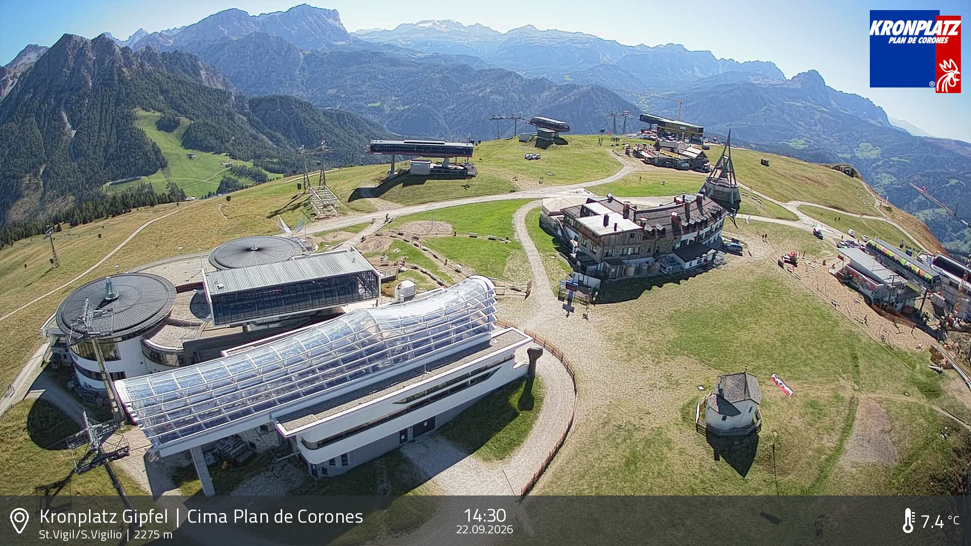 Archiv Foto Webcam Kronplatz - St. Vigil, Südtirol