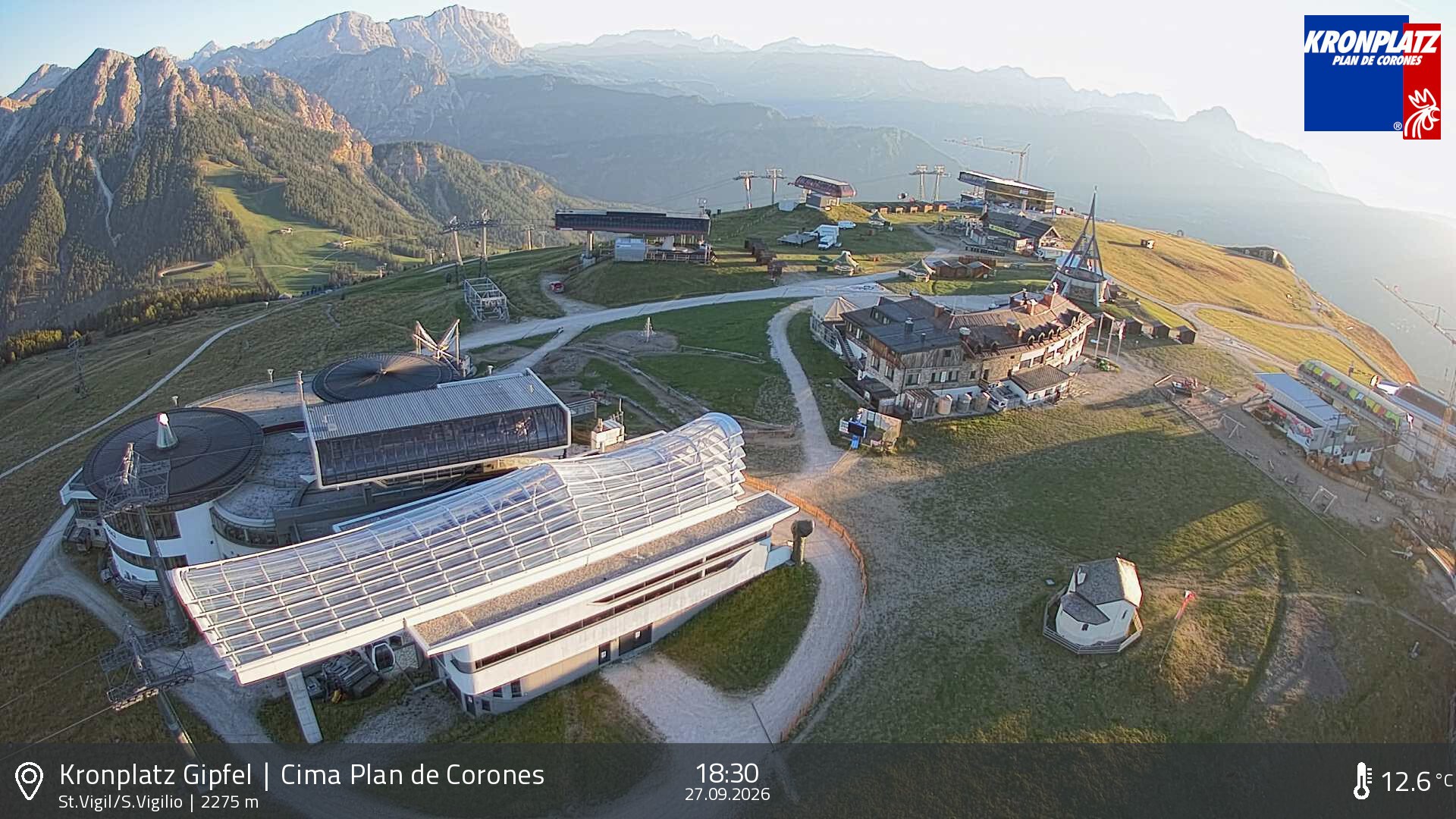 Archived image Webcam Kronplatz - San Vigilio, South Tyrol