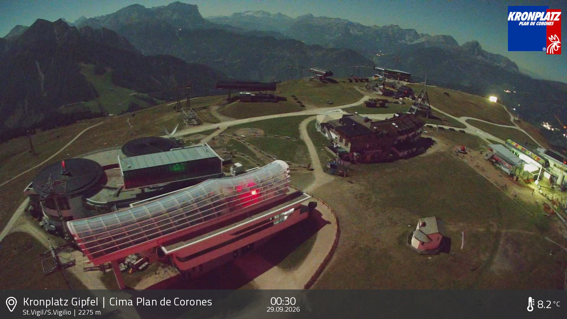 Archived image Webcam Kronplatz - San Vigilio, South Tyrol