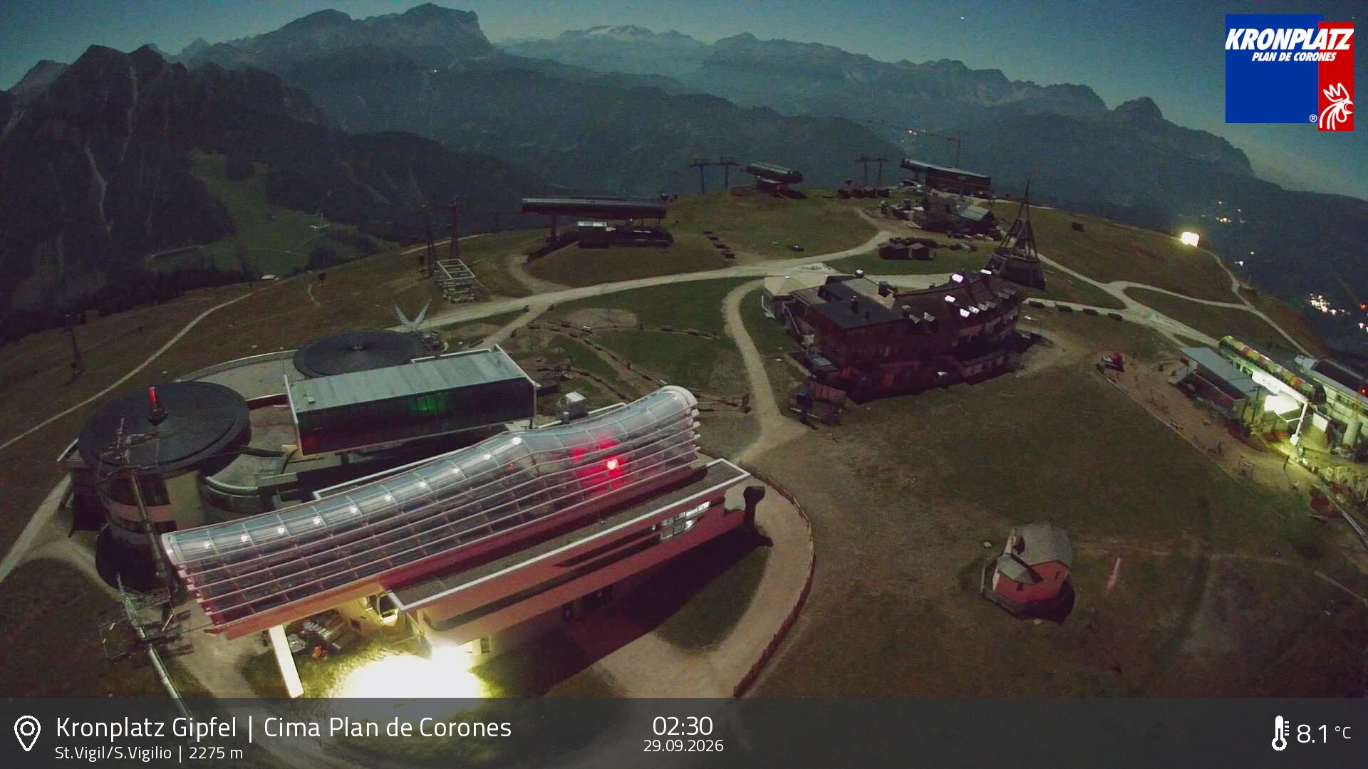 Archived image Webcam Kronplatz - San Vigilio, South Tyrol