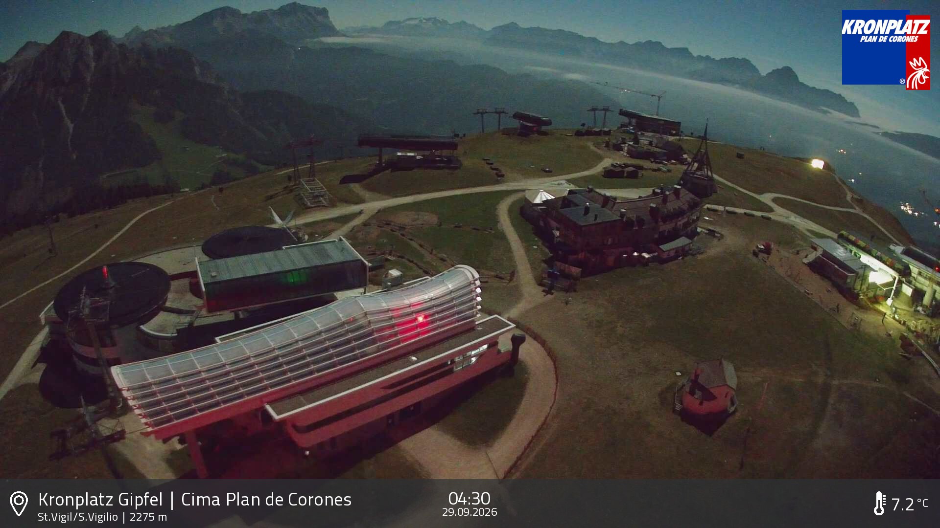 Archived image Webcam Kronplatz - San Vigilio, South Tyrol