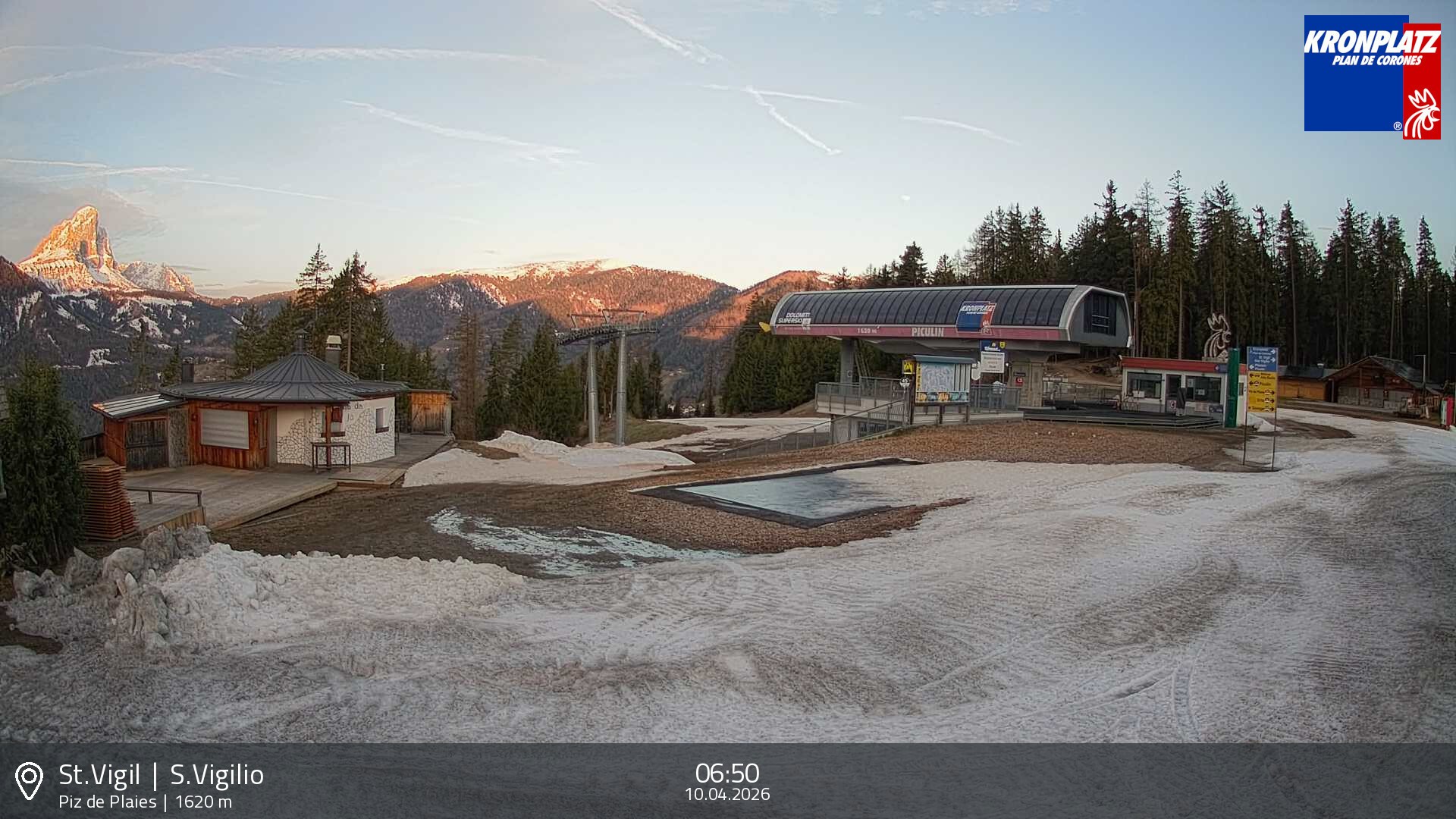 Archived image Webcam top station Piz de Plaies, Plan de Corones