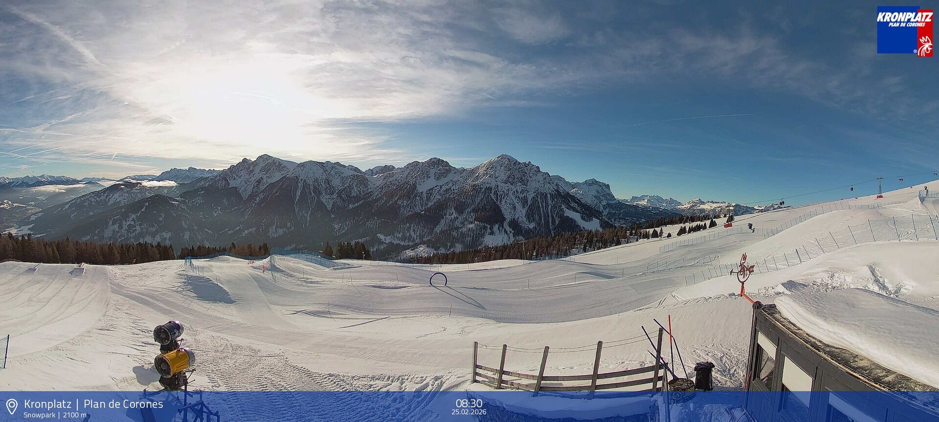 Archived image Webcam Mountain railways, Riscone