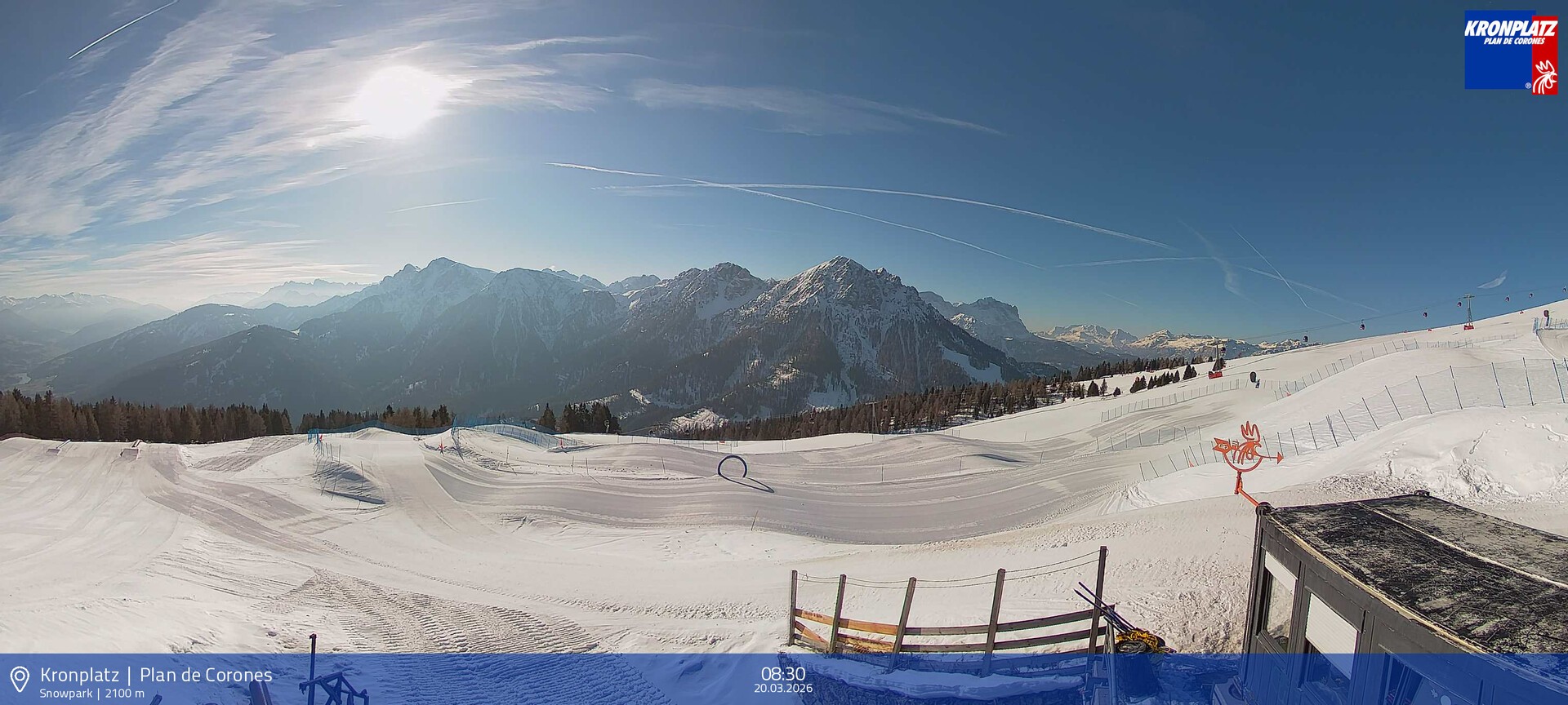 Archived image Webcam Mountain railways, Riscone