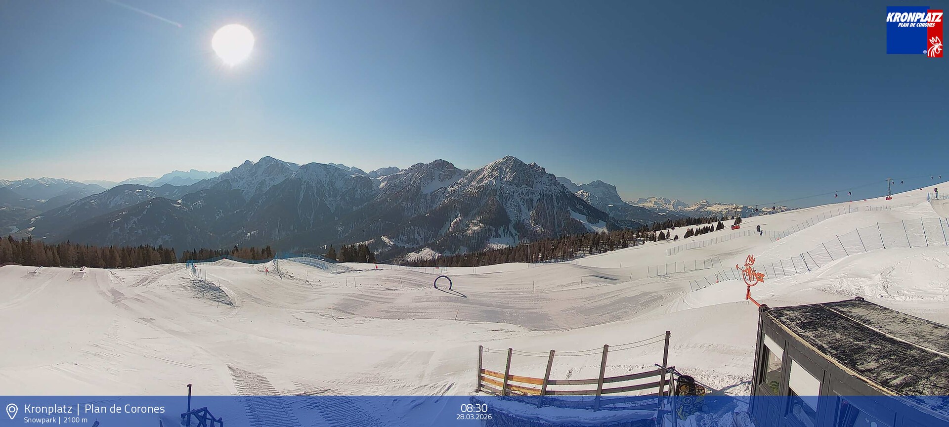 Archived image Webcam Mountain railways, Riscone