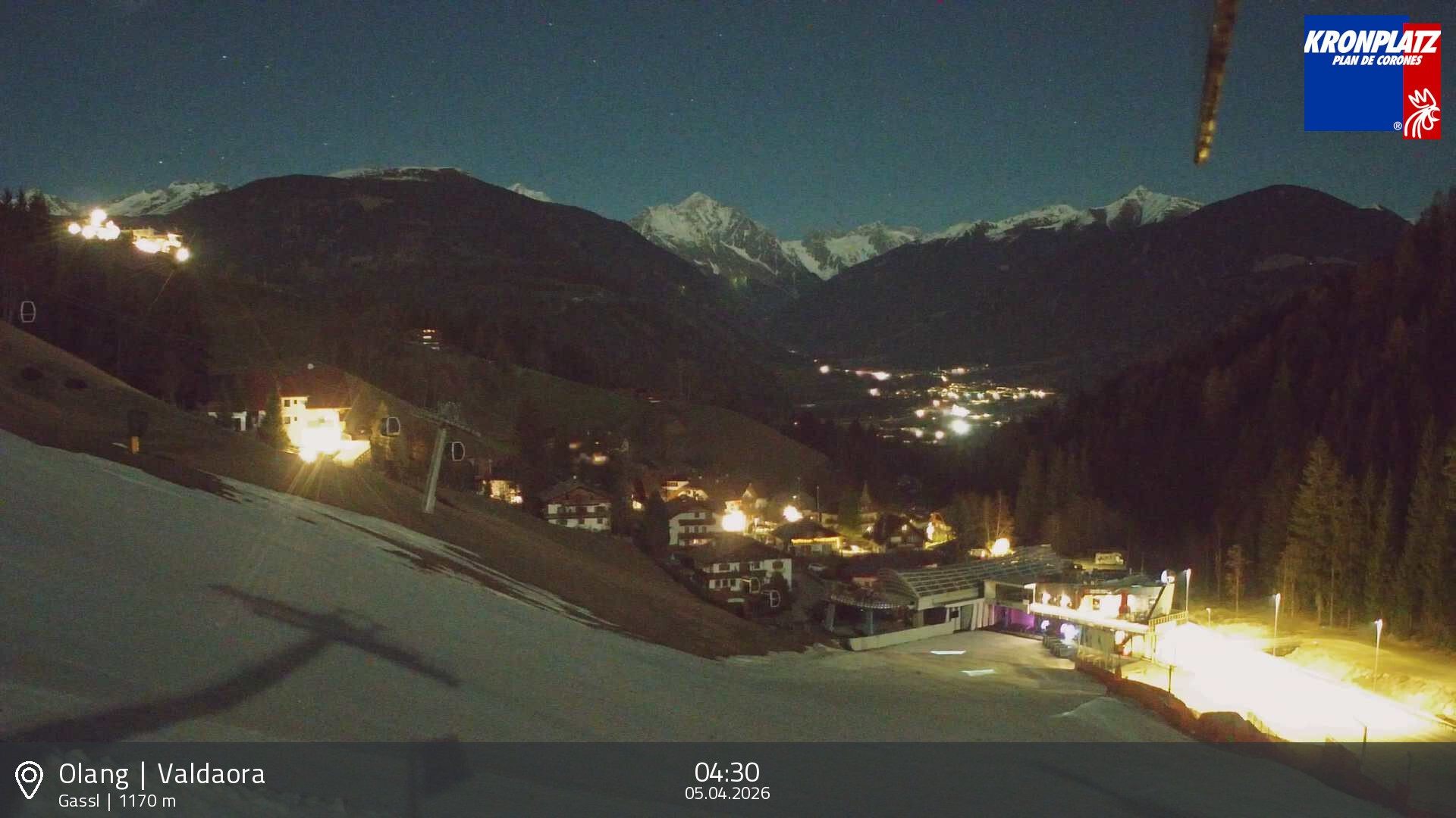 Archived image Webcam Base station Gassl, Plan de Corones