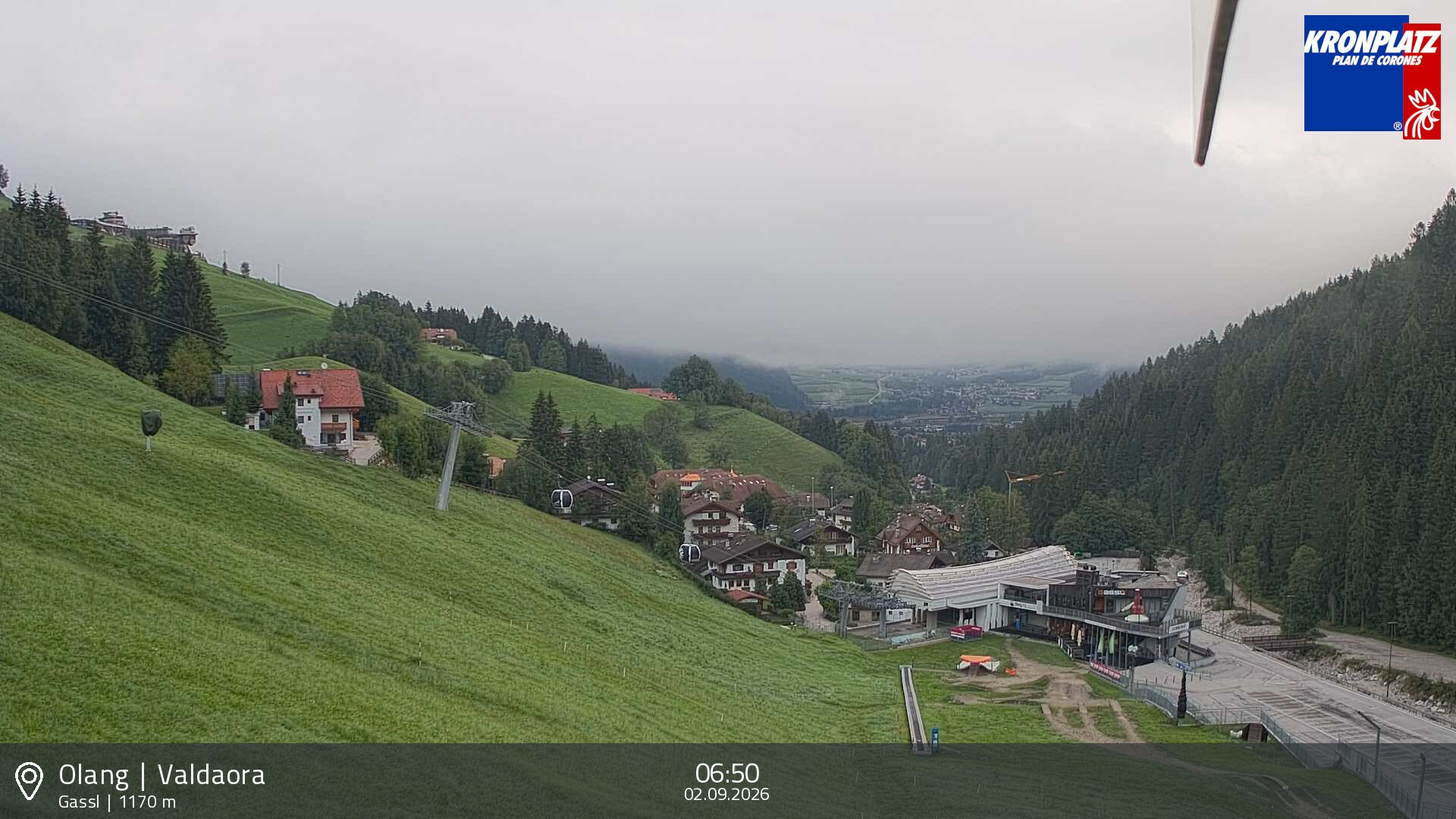 Archived image Webcam Base station Gassl, Plan de Corones