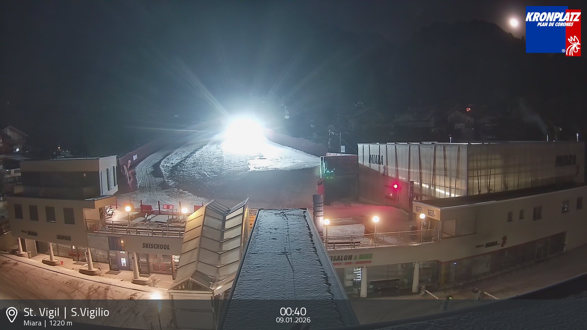 Archived image Webcam Base station Miara, Plan de Corones