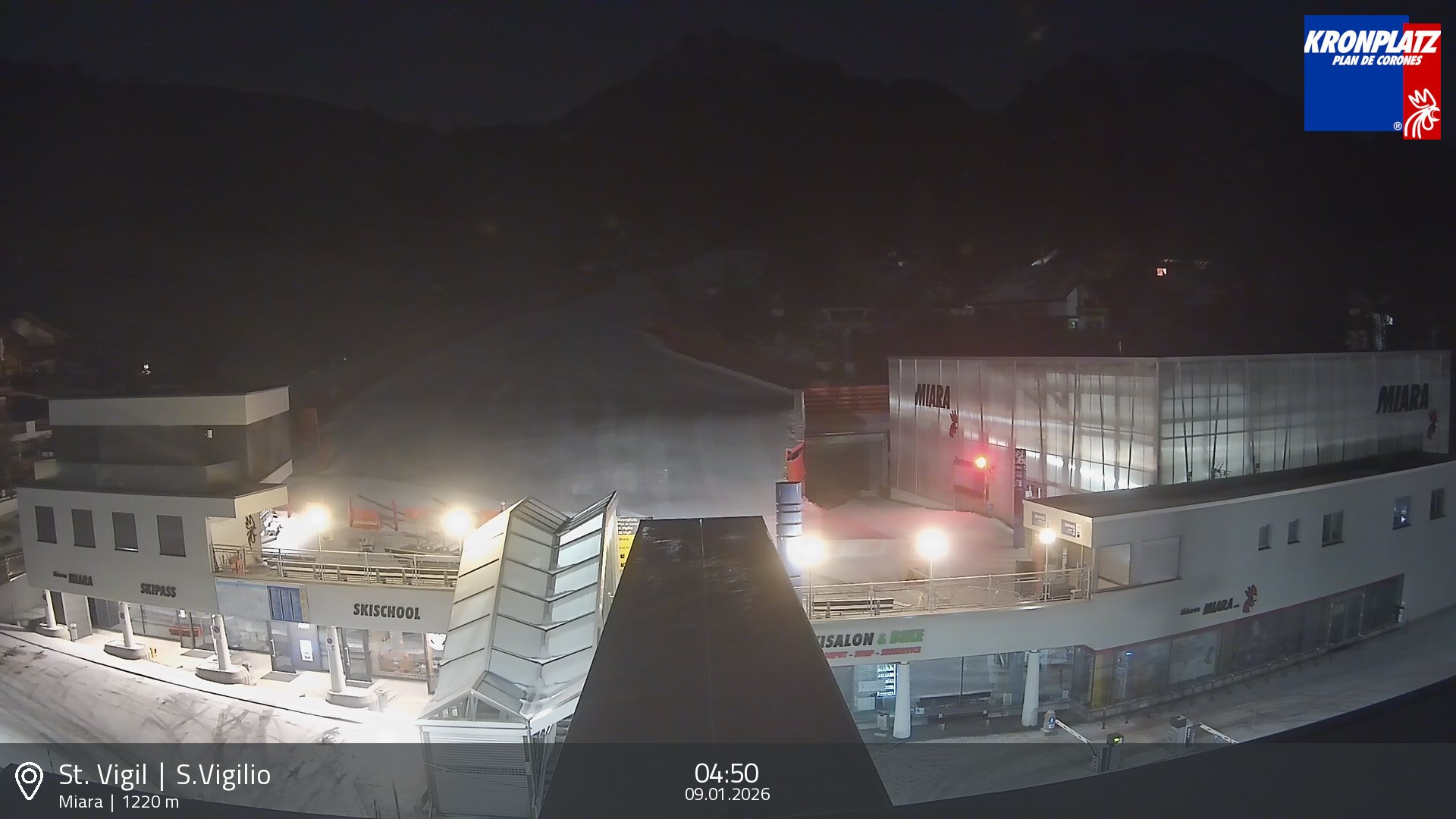 Archived image Webcam Base station Miara, Plan de Corones