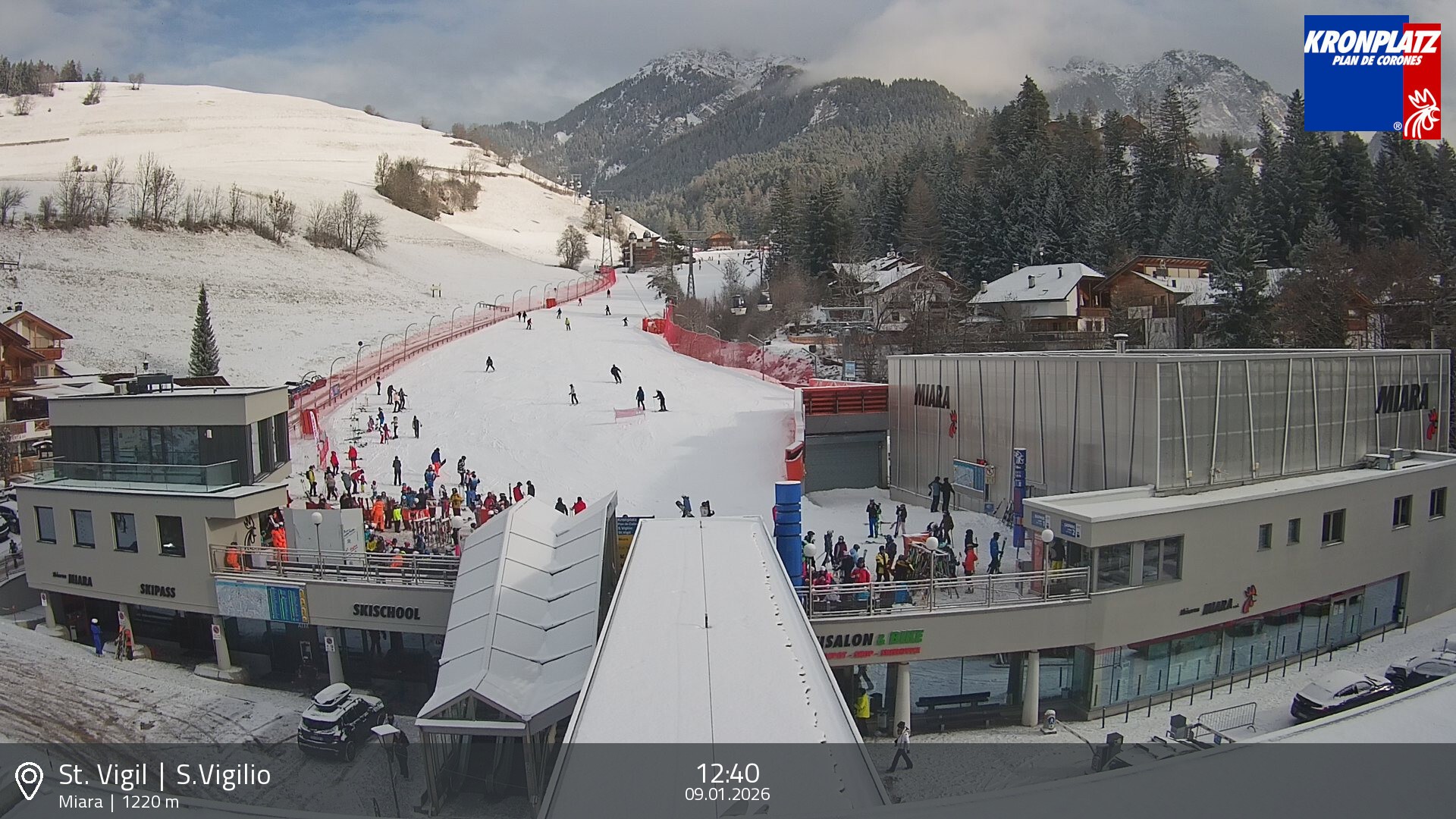 Archived image Webcam Base station Miara, Plan de Corones